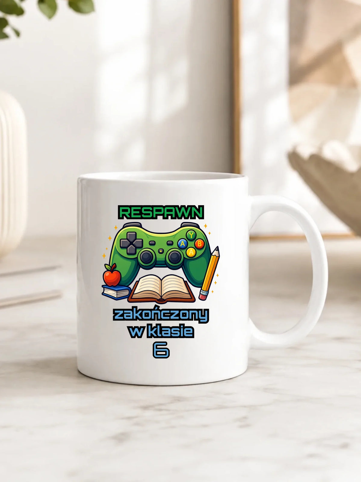 Kubek szkolny - Respawn - gamer do szkoły - personalizowany SZ18