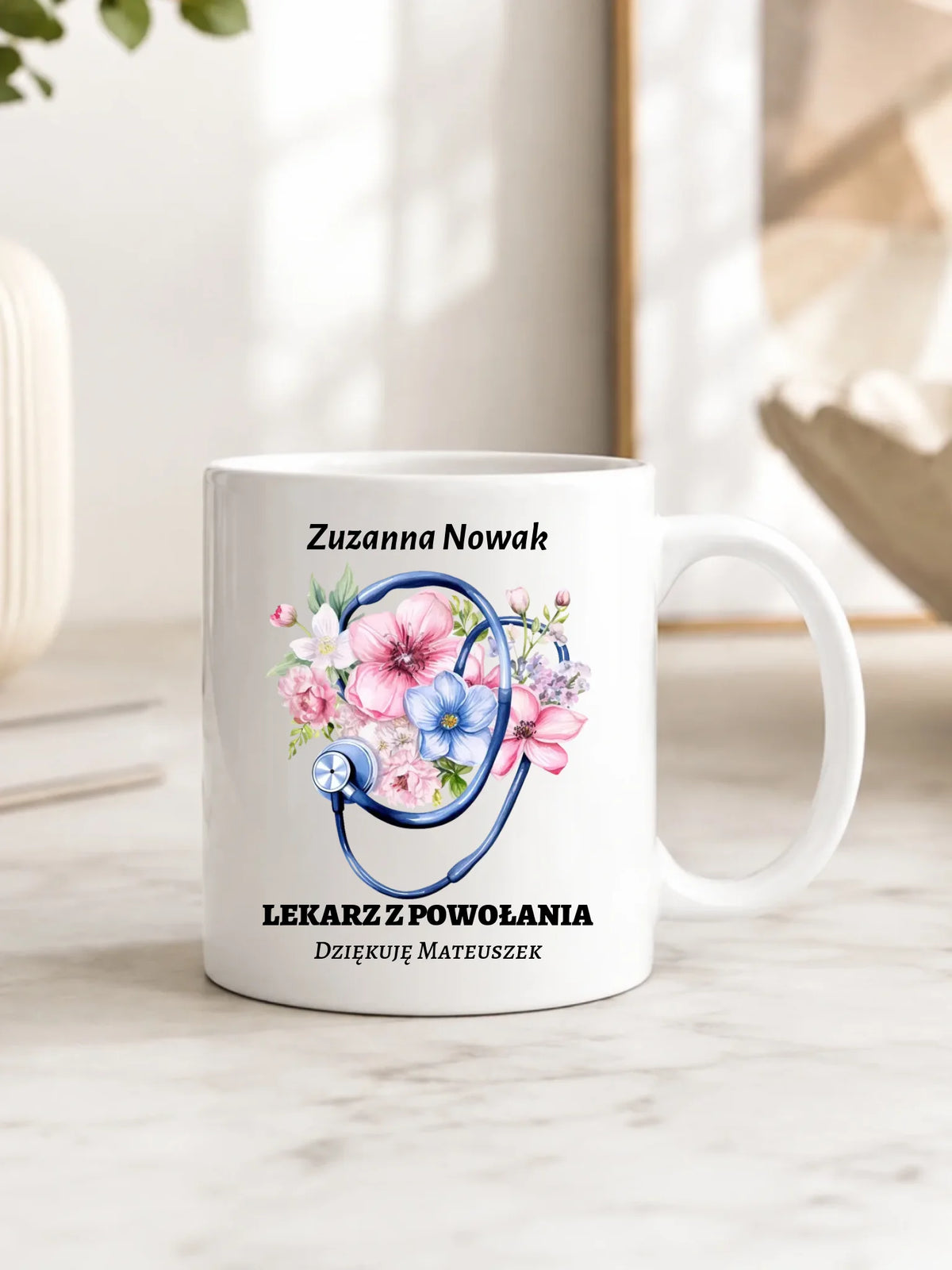 Kubek dla lekarza - Lekarz z powołania - personalizowany ZL07