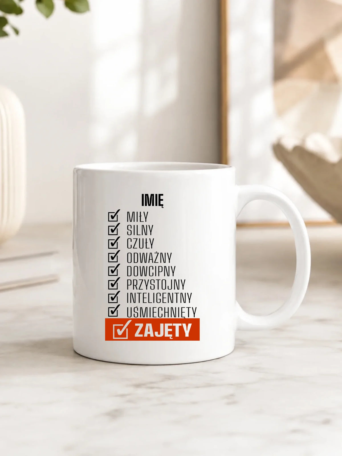 Kubek - Zajęty prezent dla chłopaka męża narzeczonego - personalizowany DCH05