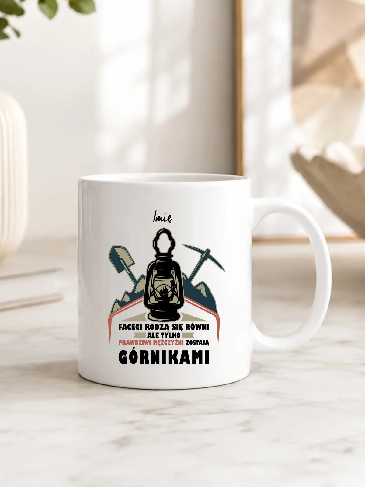 Kubek - prezent dla górnika - Prawdziwi mężczyźni zostają górnikami - personalizowany G08