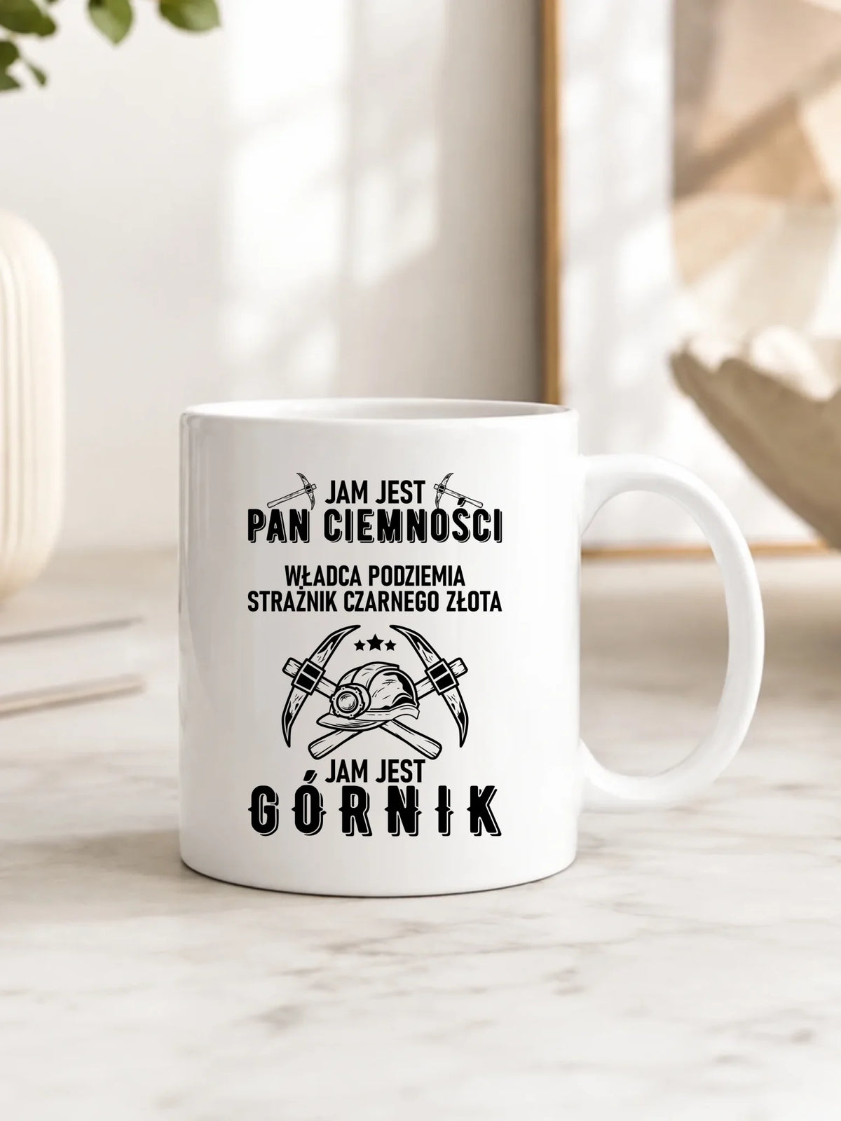 Kubek - prezent dla górnika - Pan ciemności jam jest górnik G04