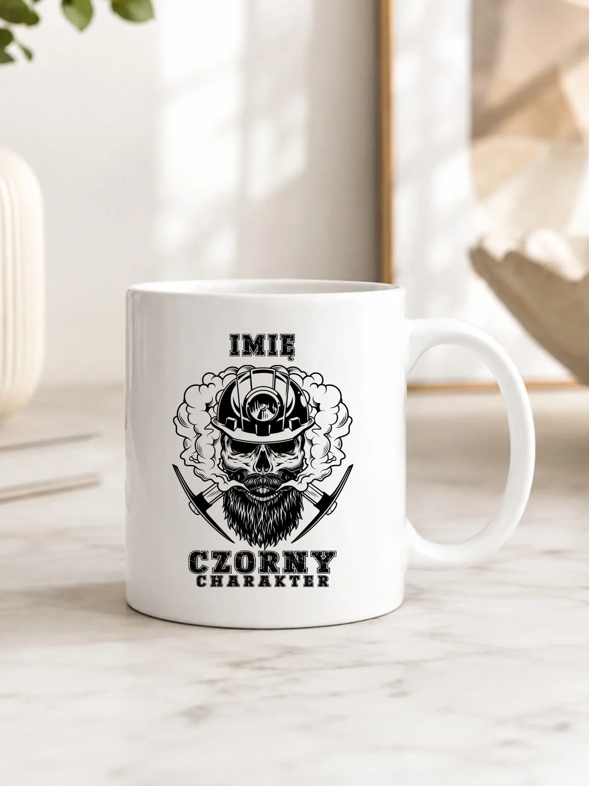 Kubek - prezent dla górnika - Czorny charakter - personalizowany G06