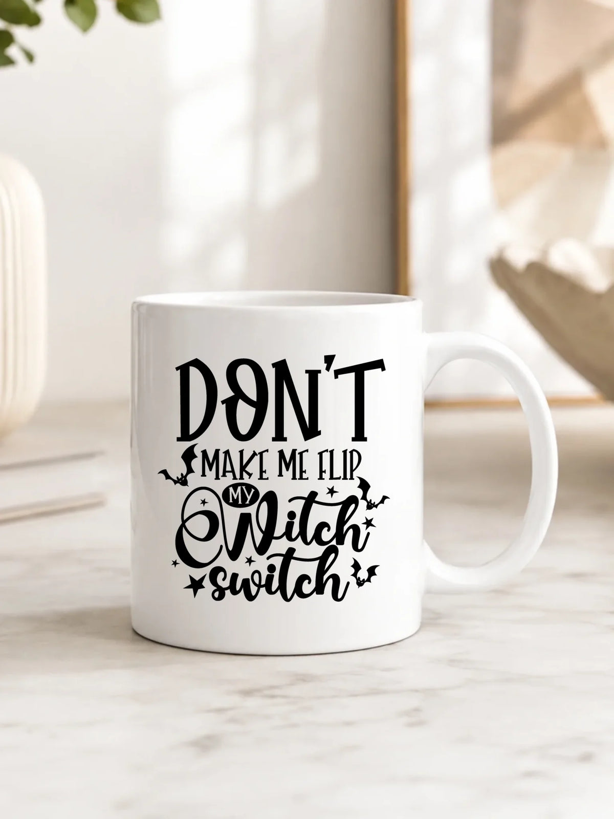 Kubek na Halloween - Don't make me flip my witch switch - śmieszny HL11