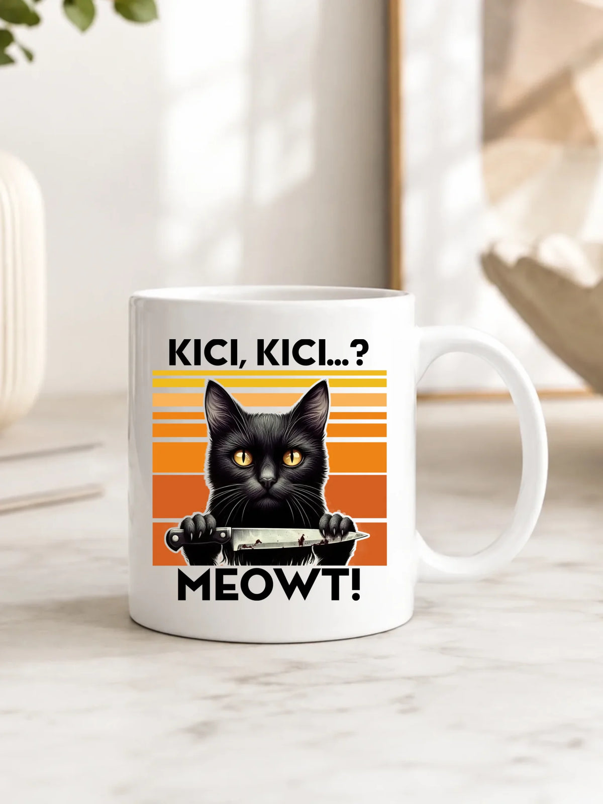 Kubek - Kot z nożem - Kici, kici... MEOWT! HL17