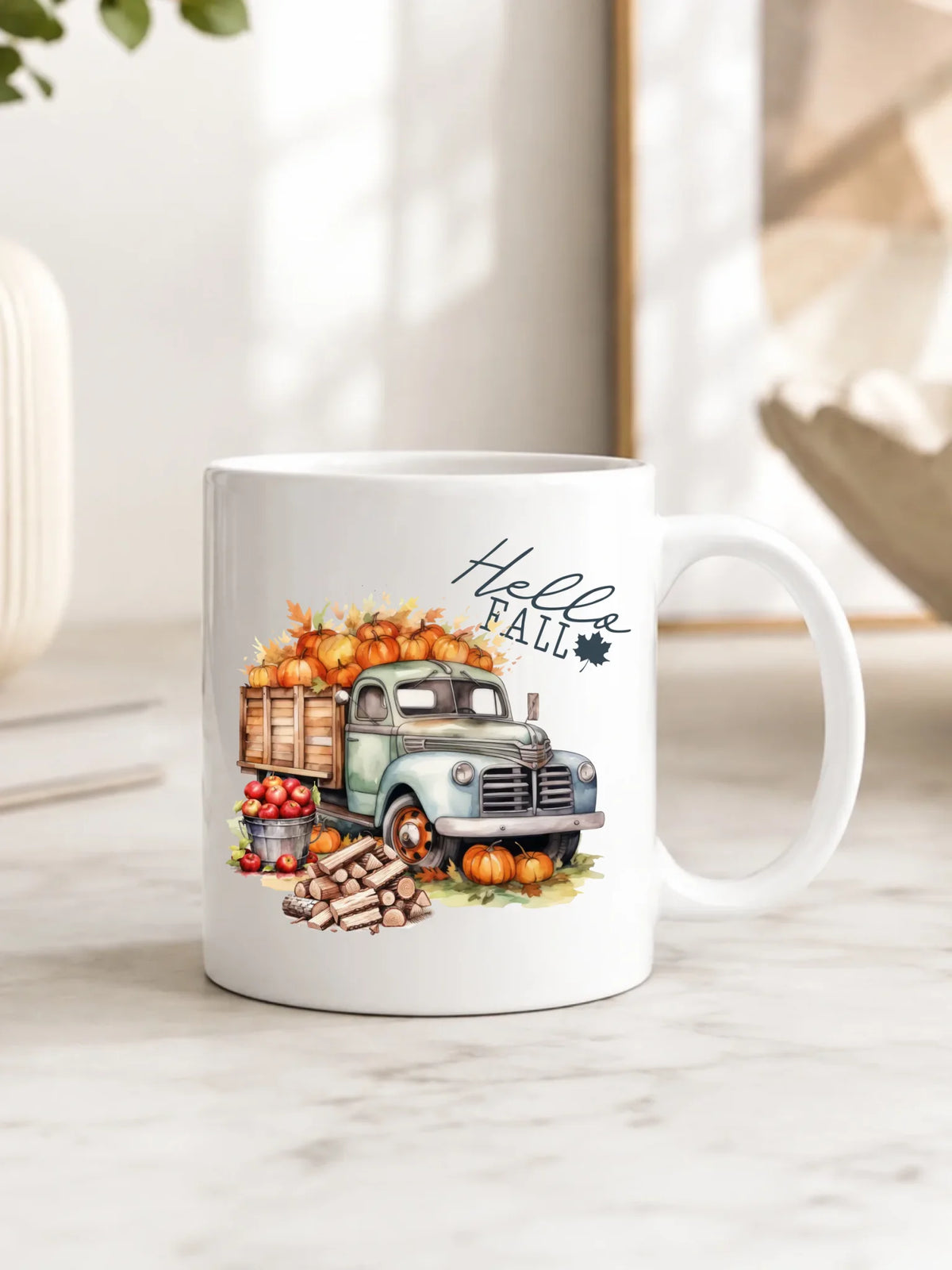 Kubek jesień – Hello Fall ciężarówka z dyniami JS08