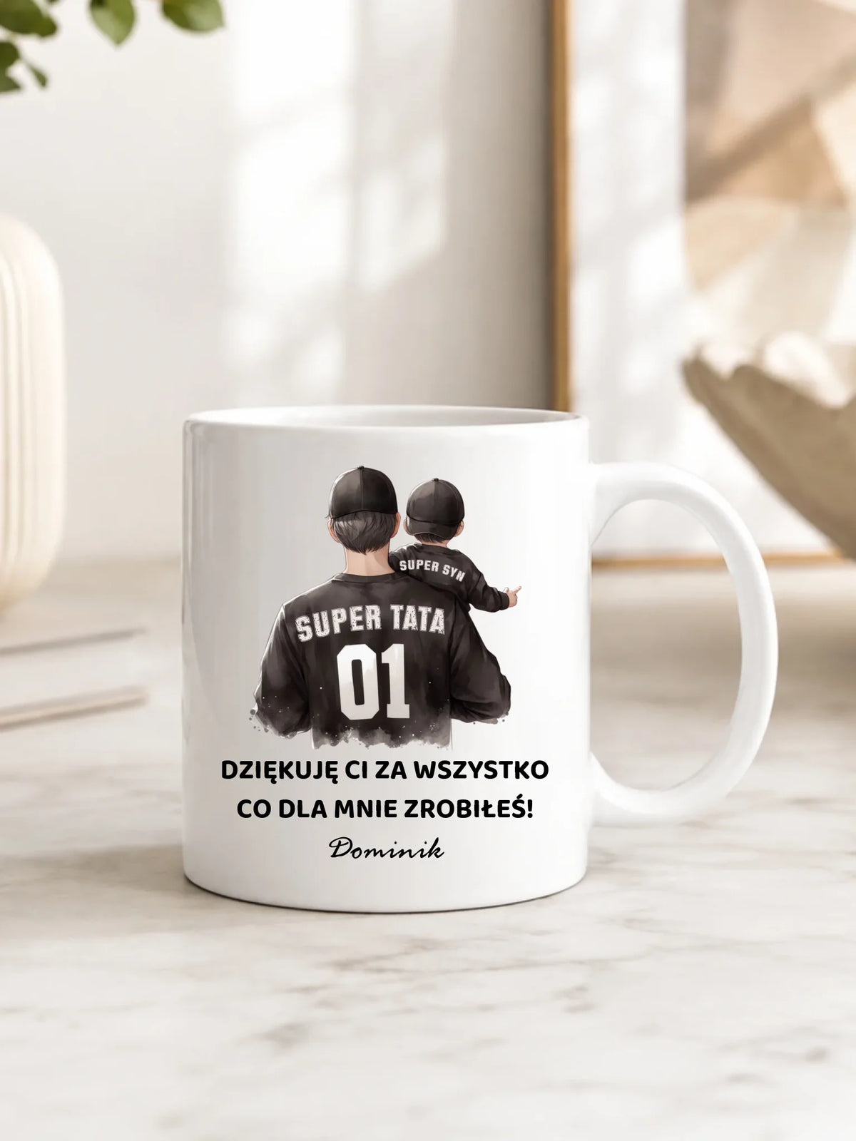 Kubek dla taty od syna - Dziękuję Ci Tato - personalizowany DT14