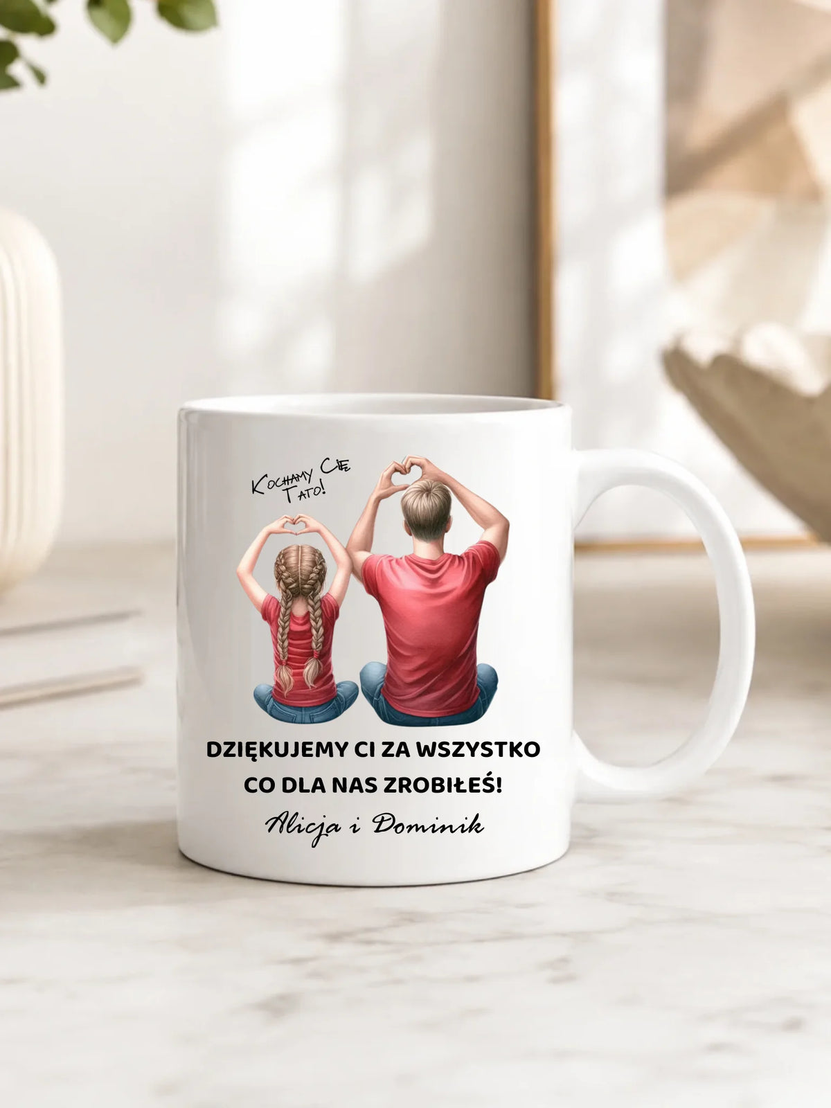 Kubek dla taty od dzieci - Dziękujemy Ci Tato - personalizowany DT14