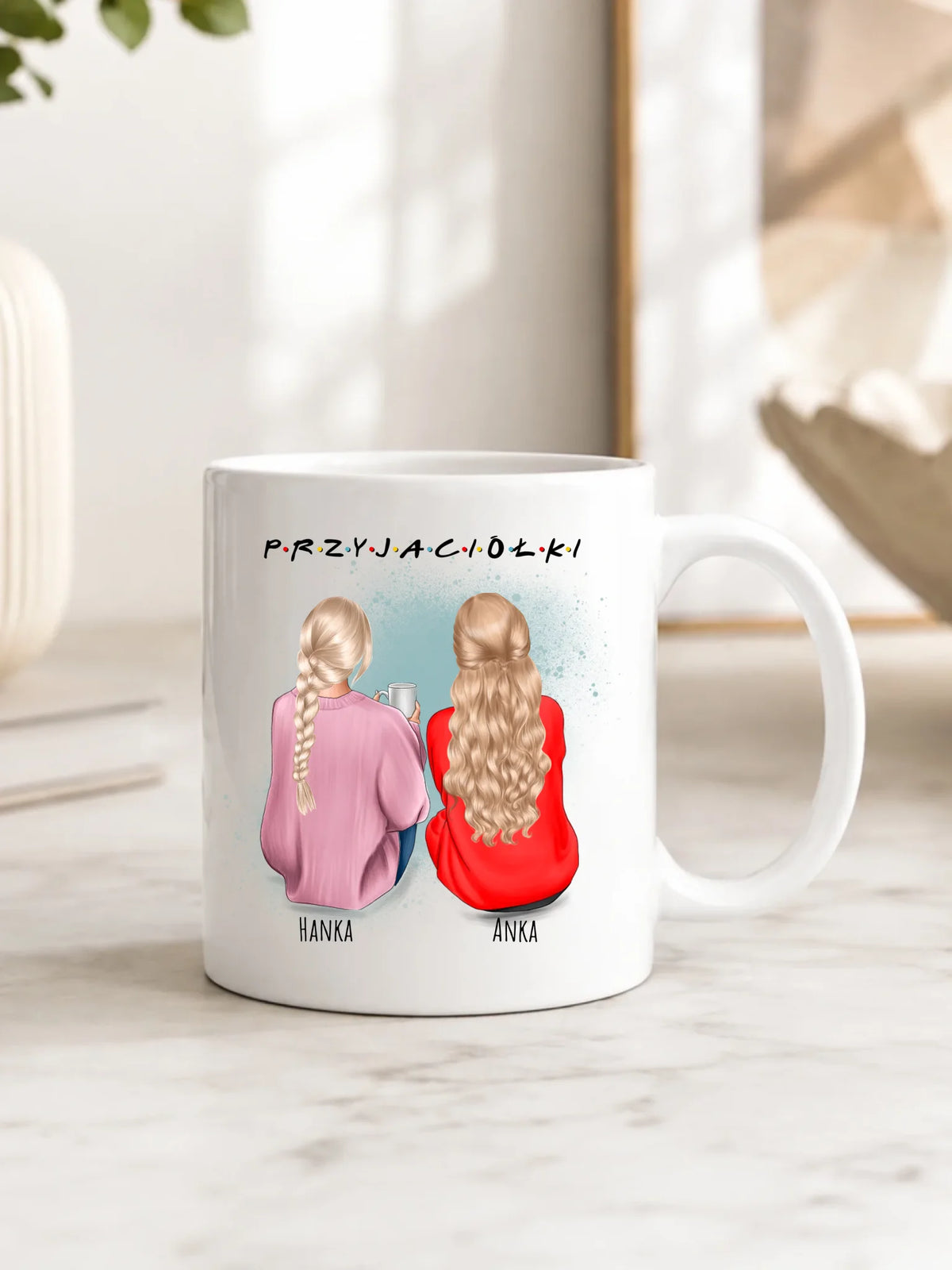 Kubek - prezent dla przyjaciółki - personalizowane postacie 2-4 osoby PR02