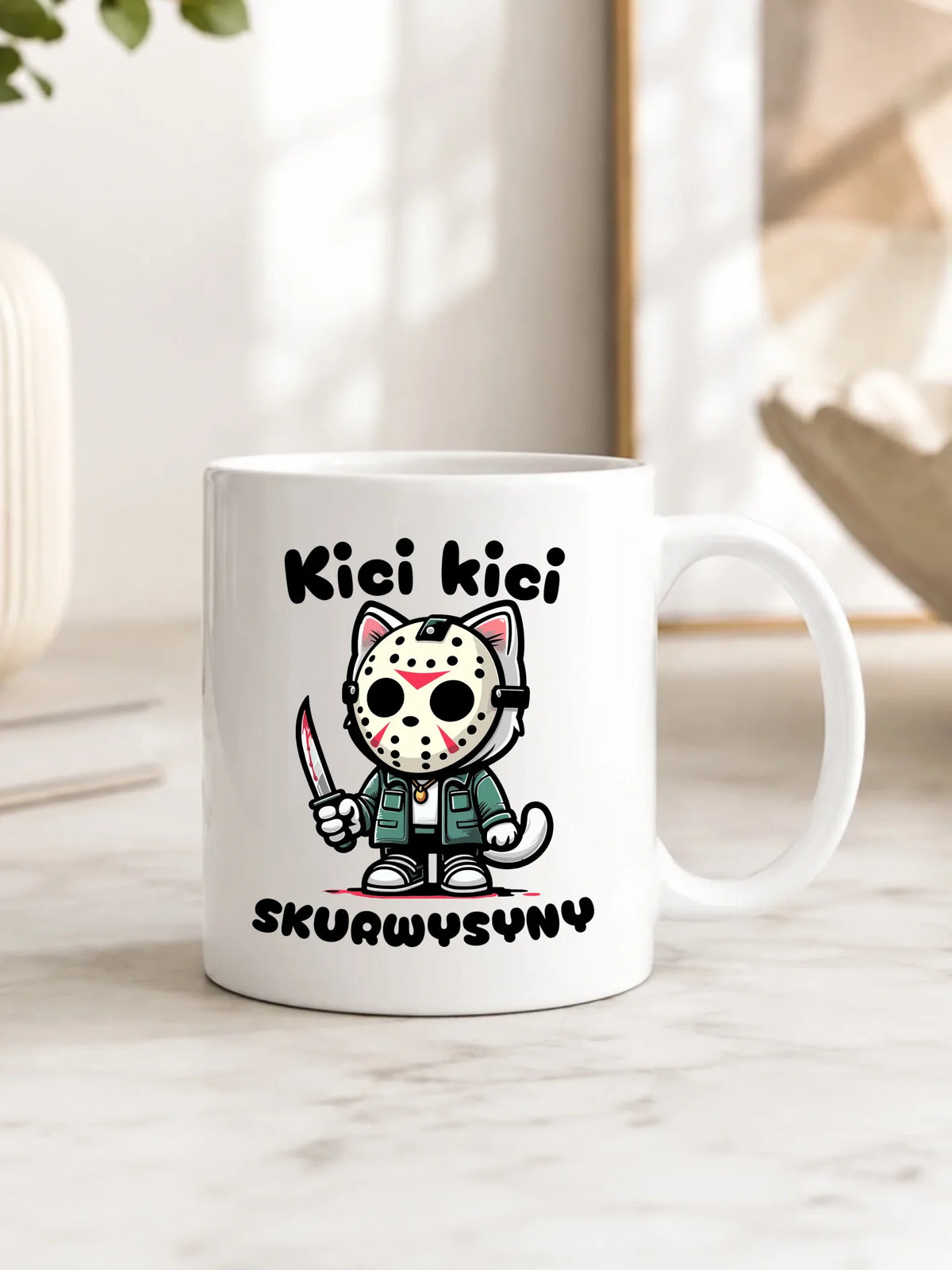 Kubek na Halloween - Kici kici sk*rwysyny - bez cenzury HL28