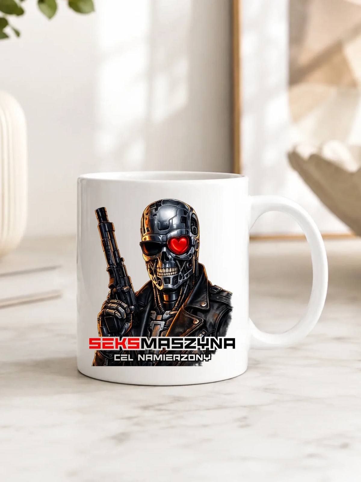 Kubek dla faceta - Cyborg z sercem Seks maszyna DCH32