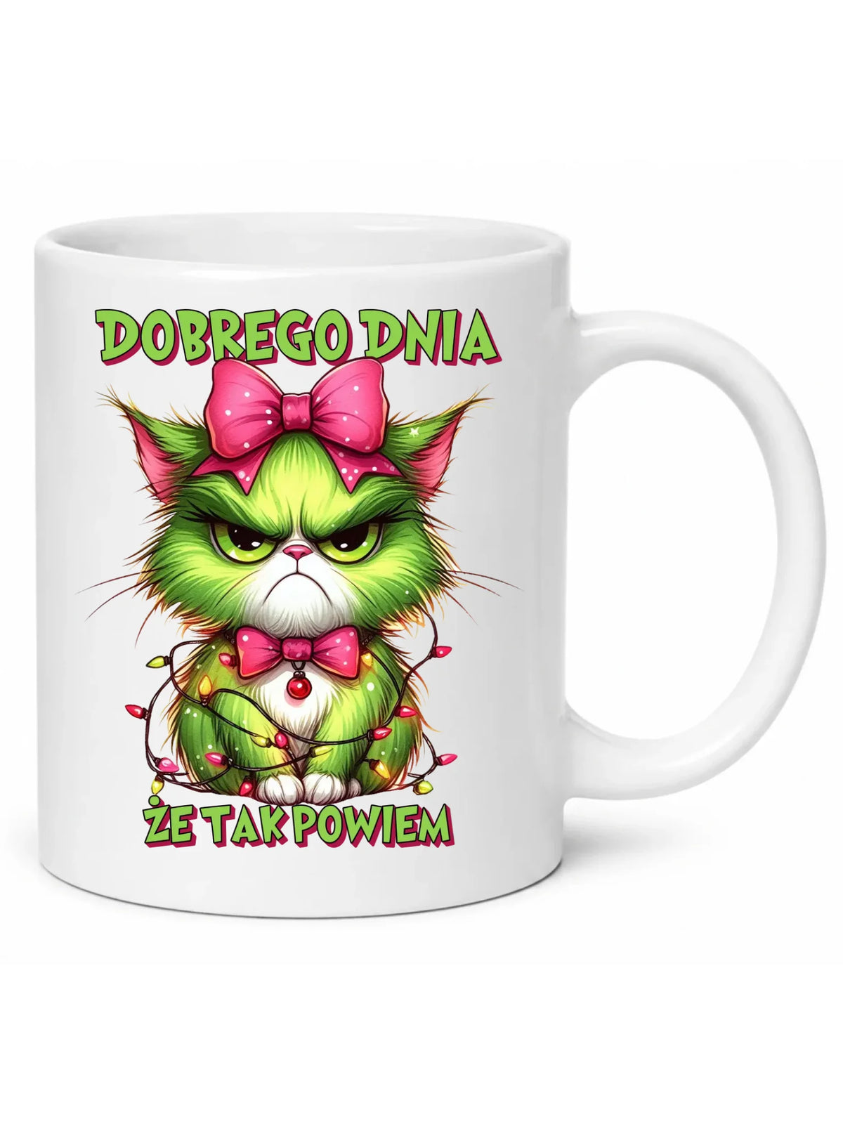 Kubek świąteczny - prezent dla niej - Grinch dobrego dnia, że tak powiem BN153