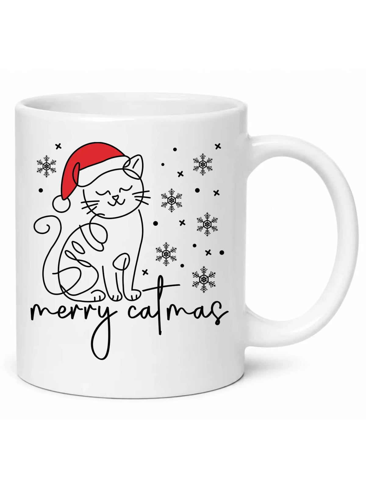 Kubek świąteczny - prezent dla kociary - Merry catmas BN151