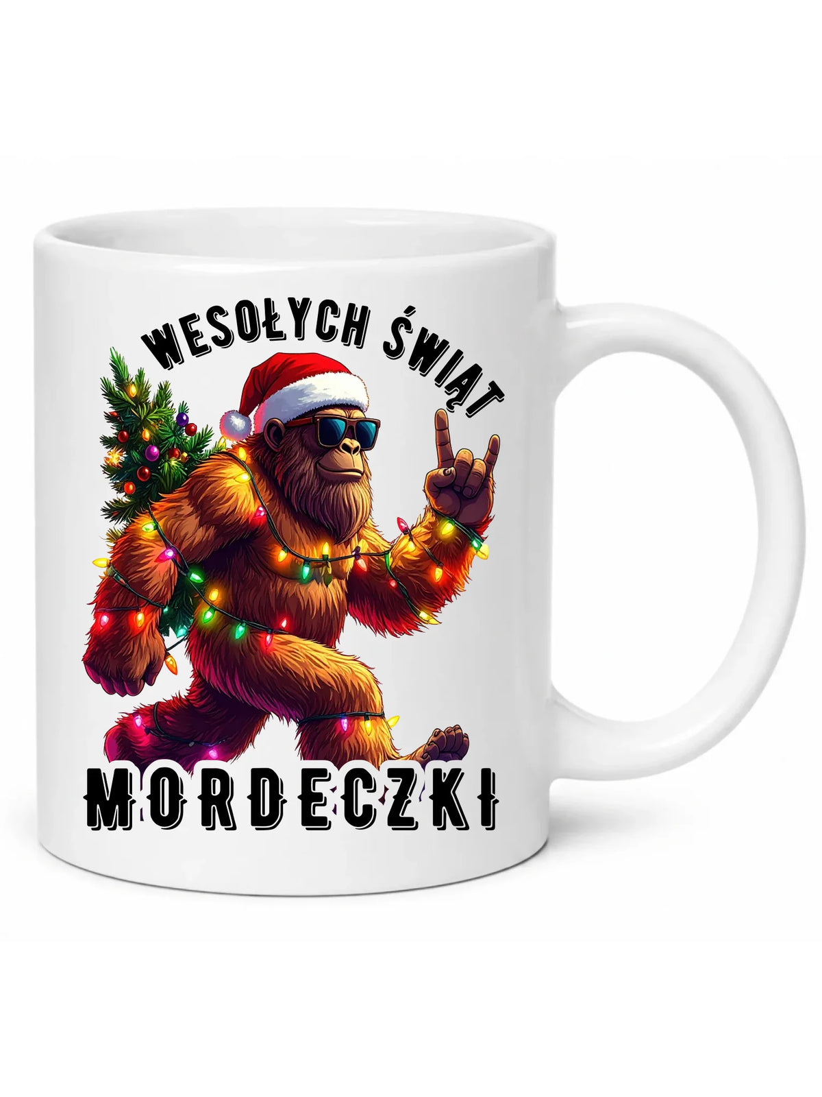 Kubek świąteczny - prezent na święta - Yeti Wesołych Świąt mordeczki BN152
