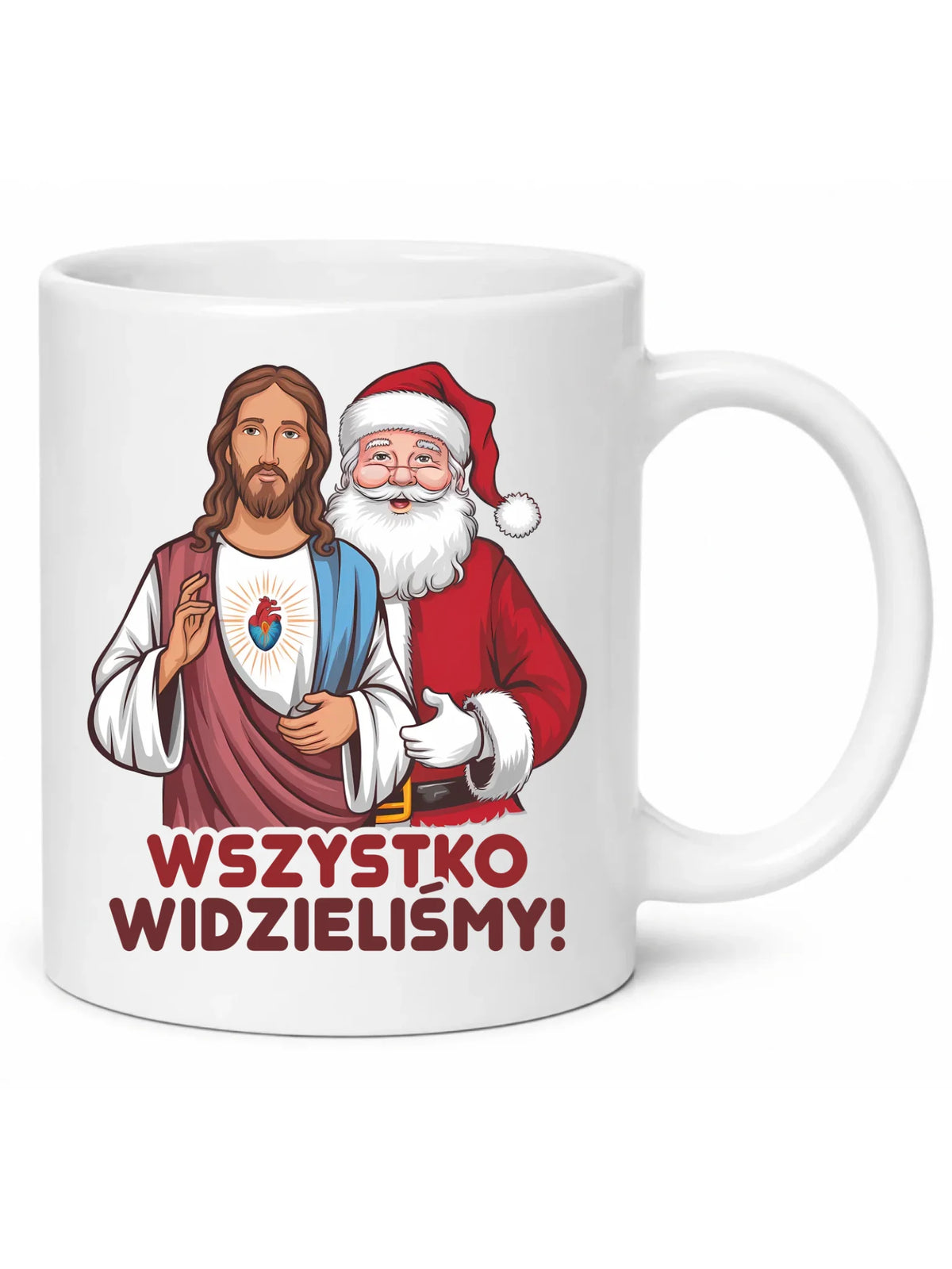 Kubek świąteczny - Jezus i Mikołaj Wszystko widzieliśmy BN89