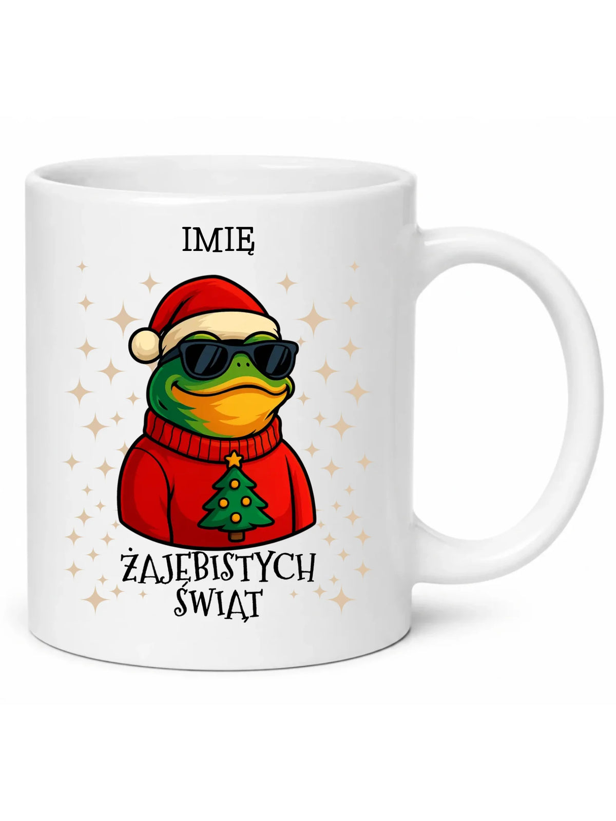 Kubek świąteczny - Żajebistych Świąt - personalizowany BN144