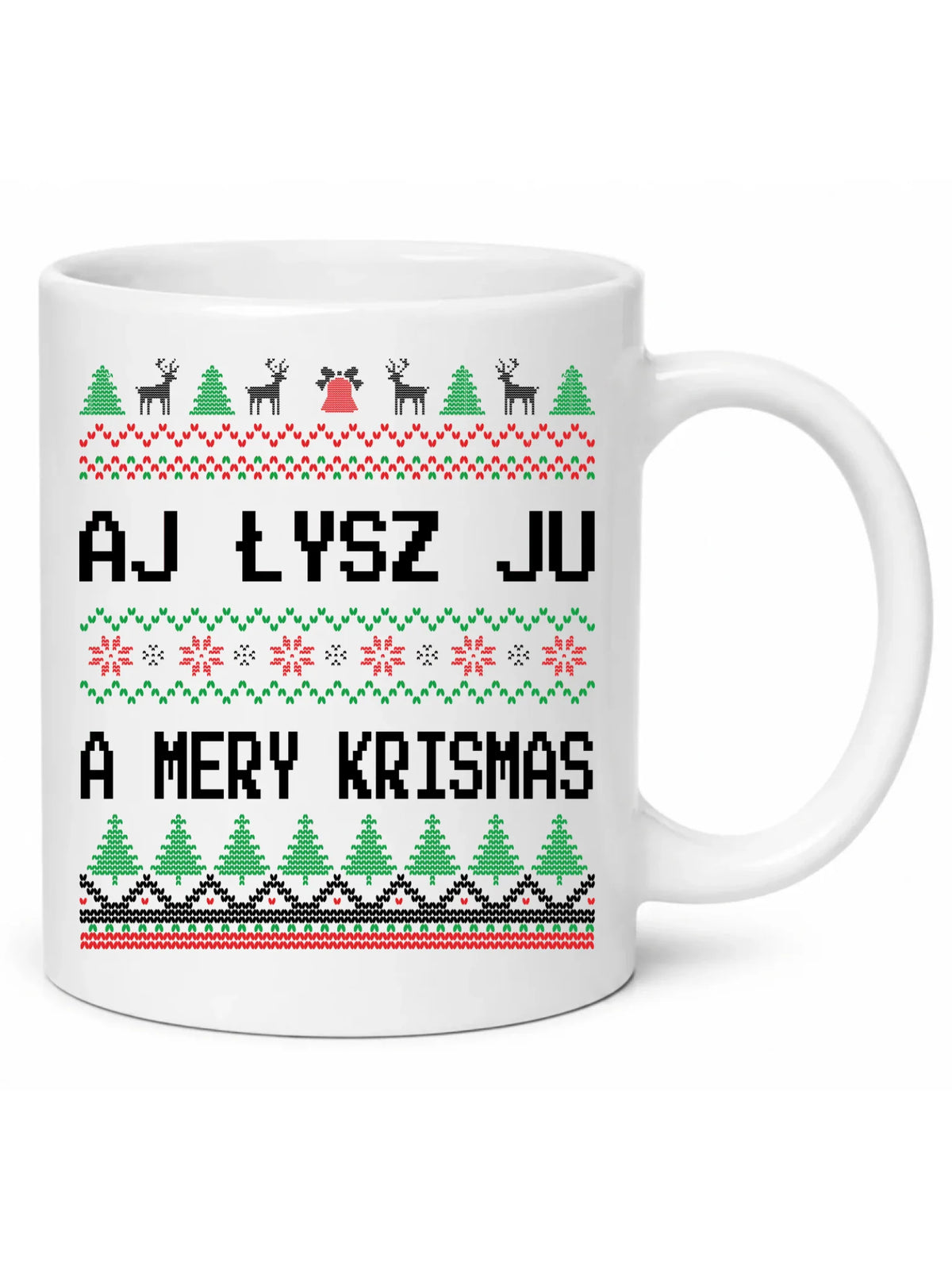 Kubek świąteczny - Aj łysz ju a mery krismas BN12