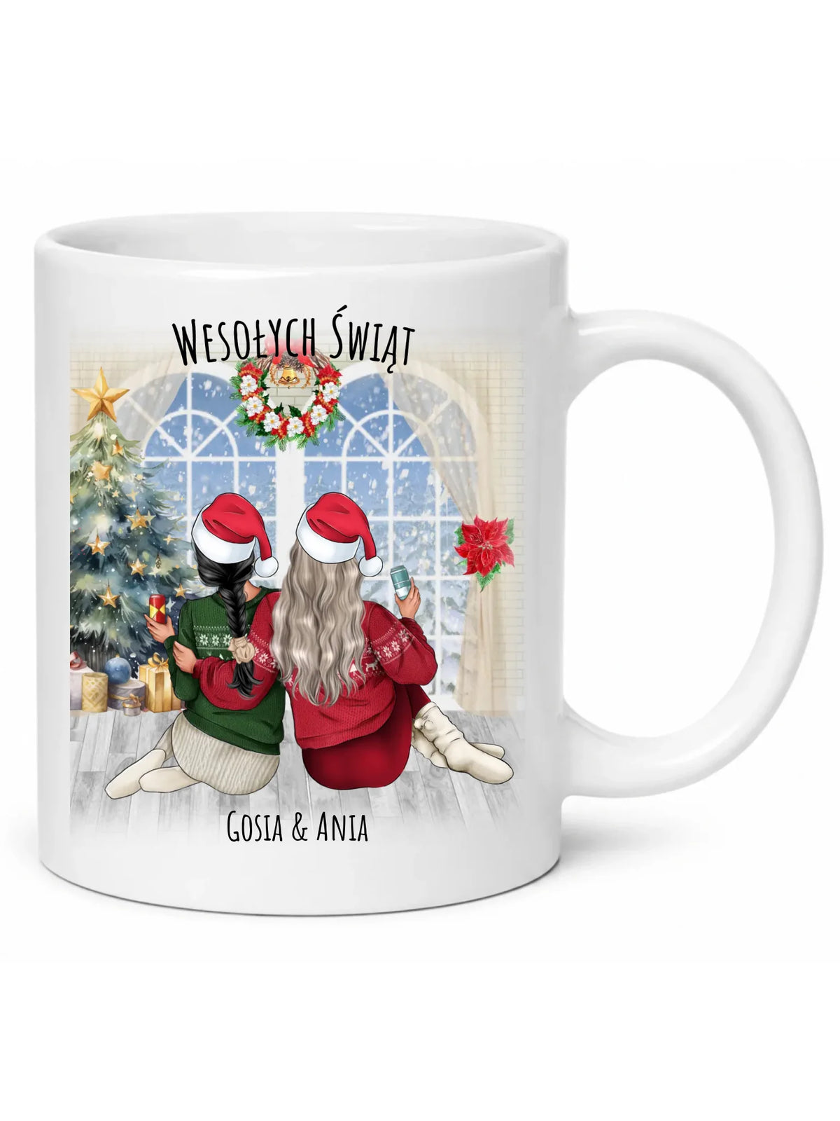 Kubek świąteczny - prezent dla przyjaciółki - 2-4 osób - personalizowany PR05