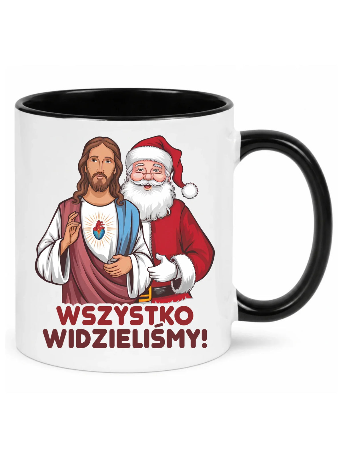 Kubek świąteczny - Jezus i Mikołaj Wszystko widzieliśmy BN89