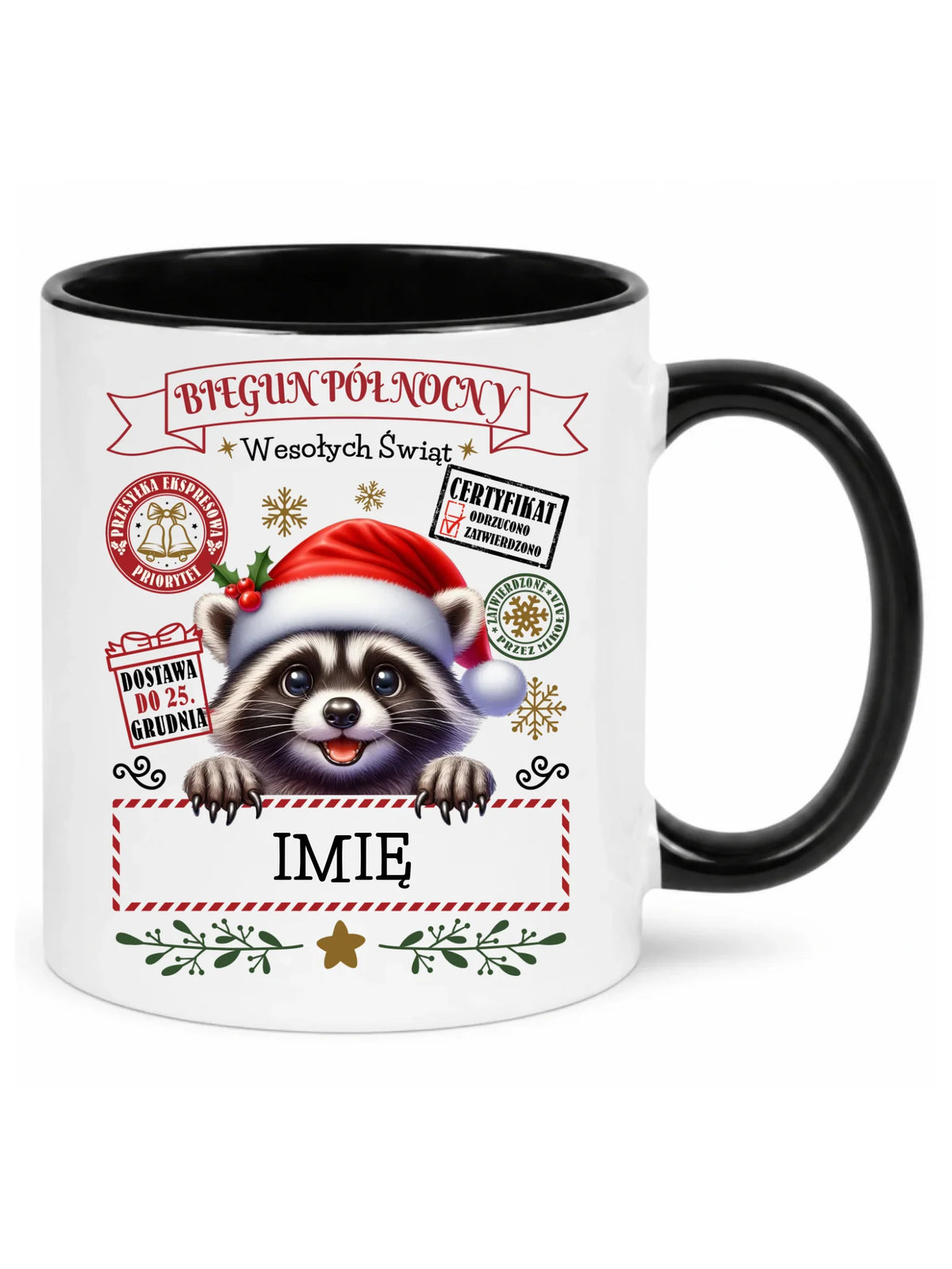 Kubek świąteczny - Szop Paczka od Mikołaja - personalizowany BN145