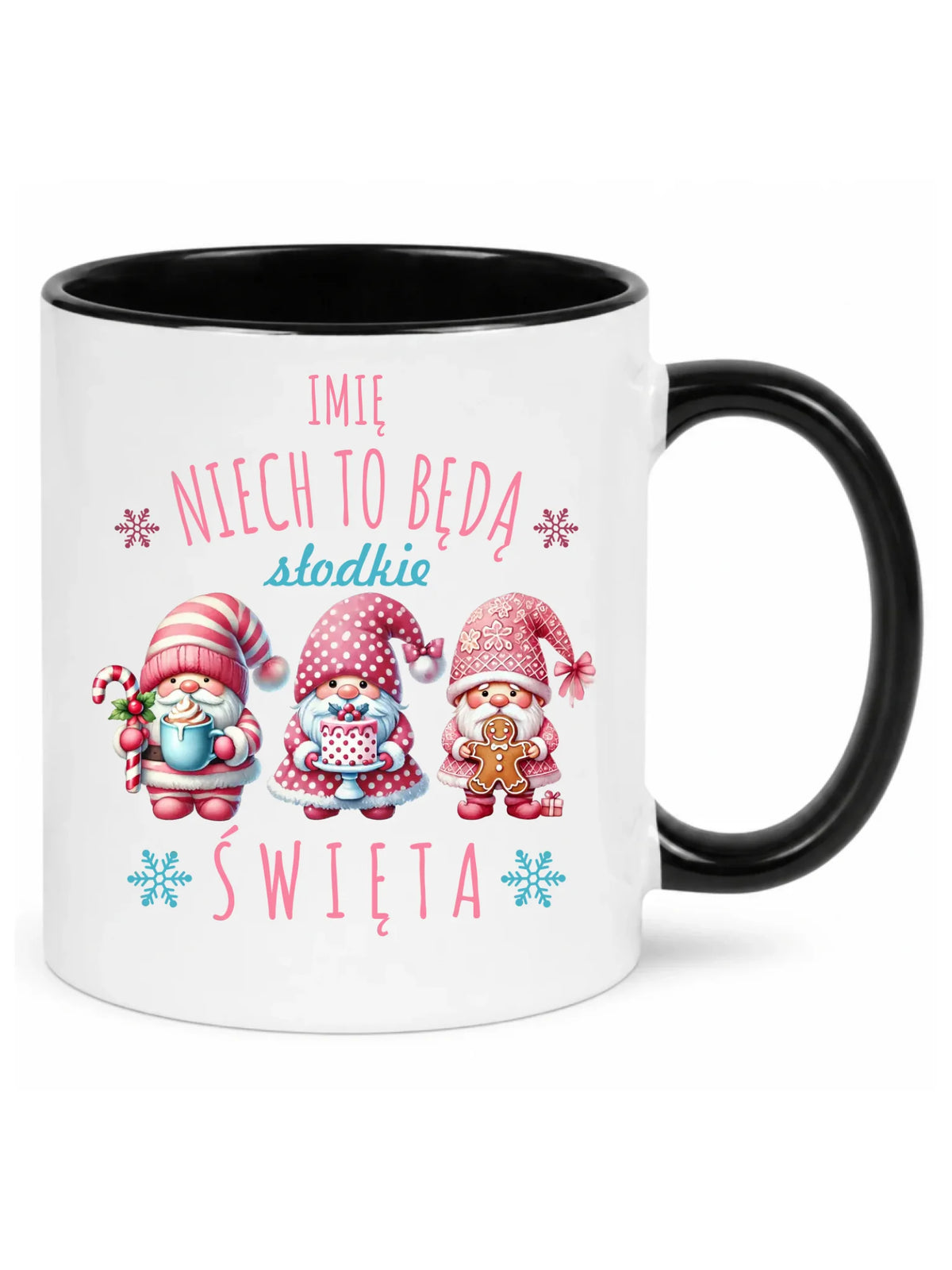 Kubek świąteczny - Skrzaty Słodkie Święta - personalizowany BN57