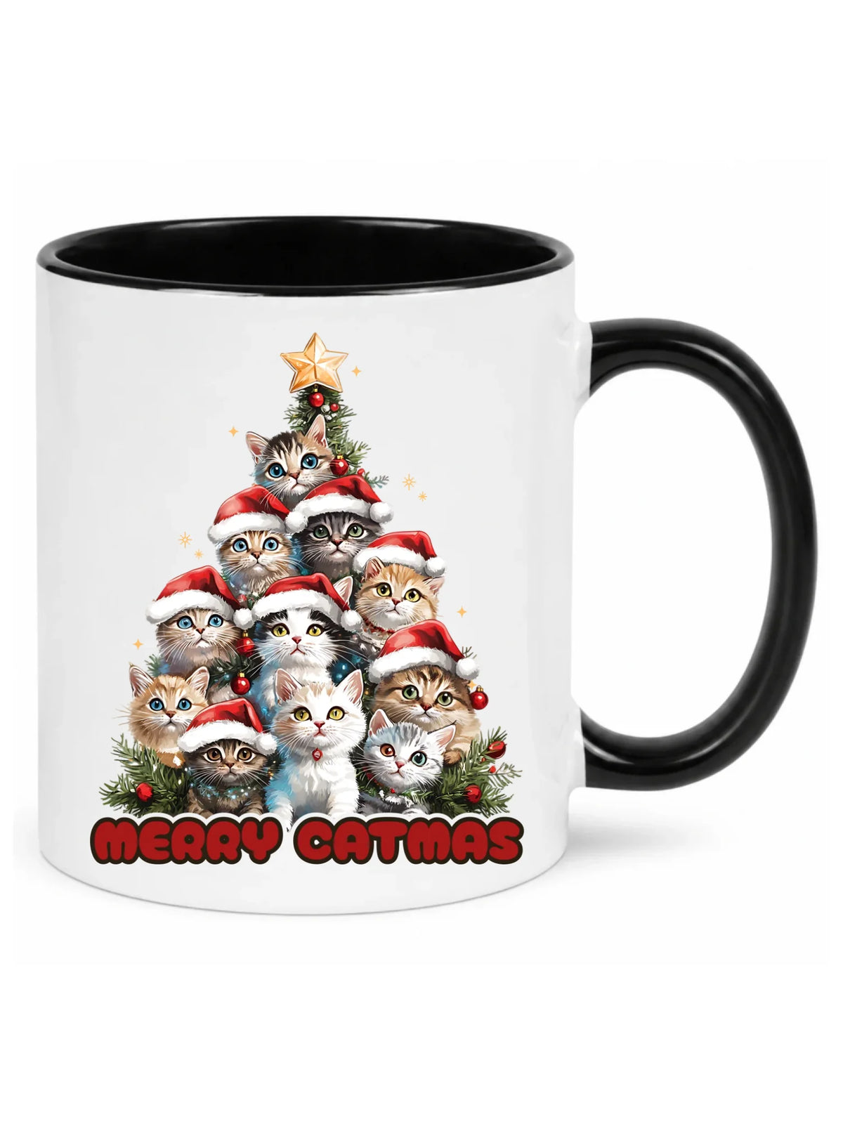Kubek świąteczny - Kocia choinka Merry Catmas BN20