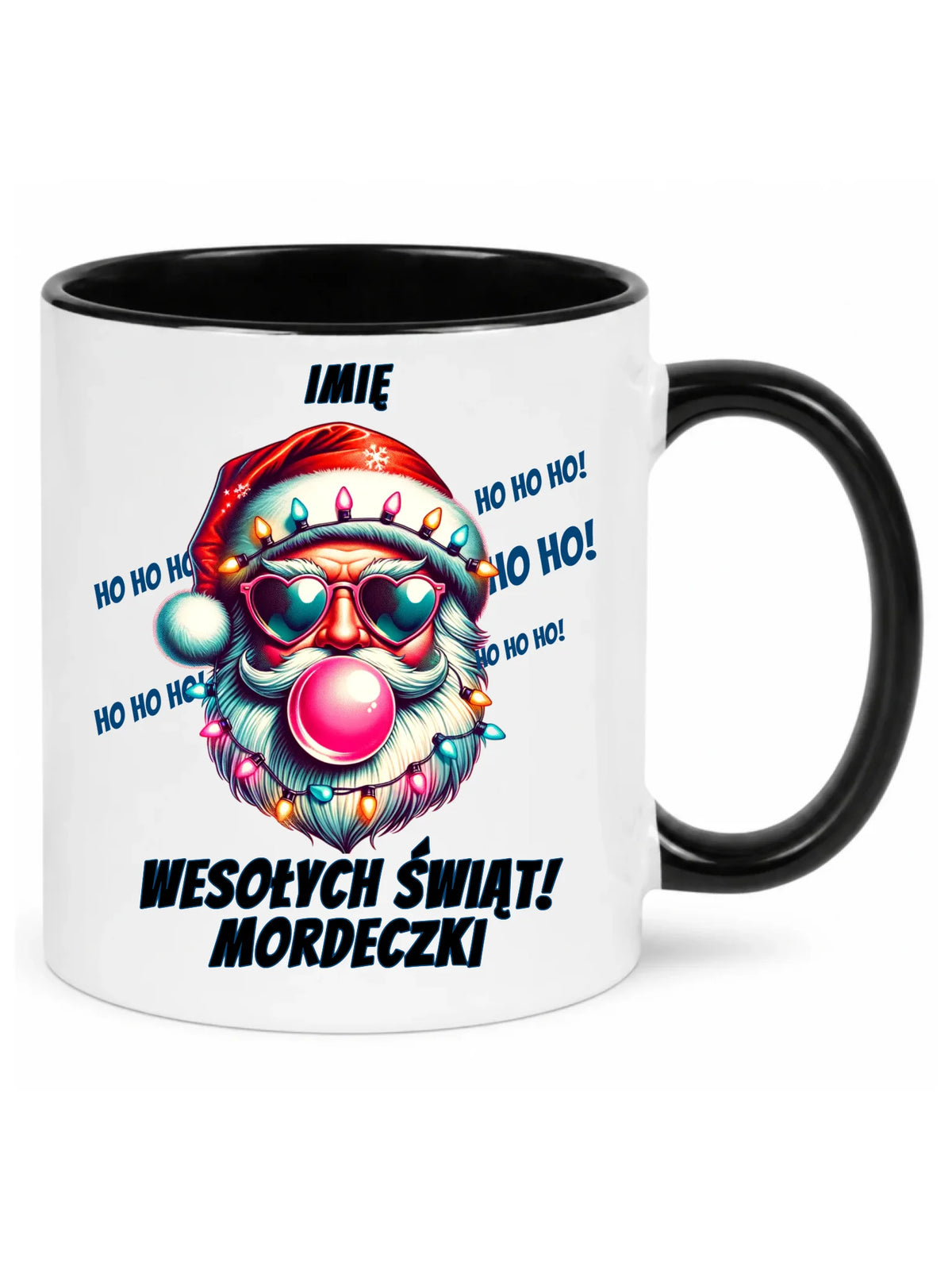 Kubek świąteczny - Mikołaj Wesołych Świąt Mordeczki - personalizowany BN17