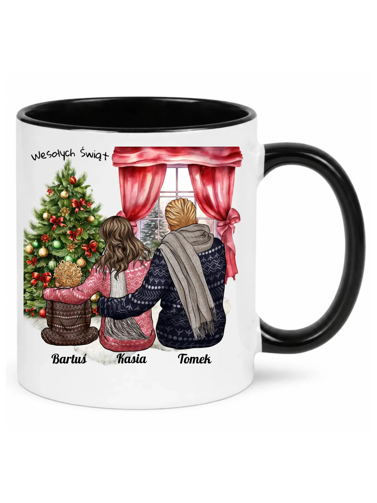 Świąteczna rodzina | Personalizowany kubek świąteczny z rodziną R01