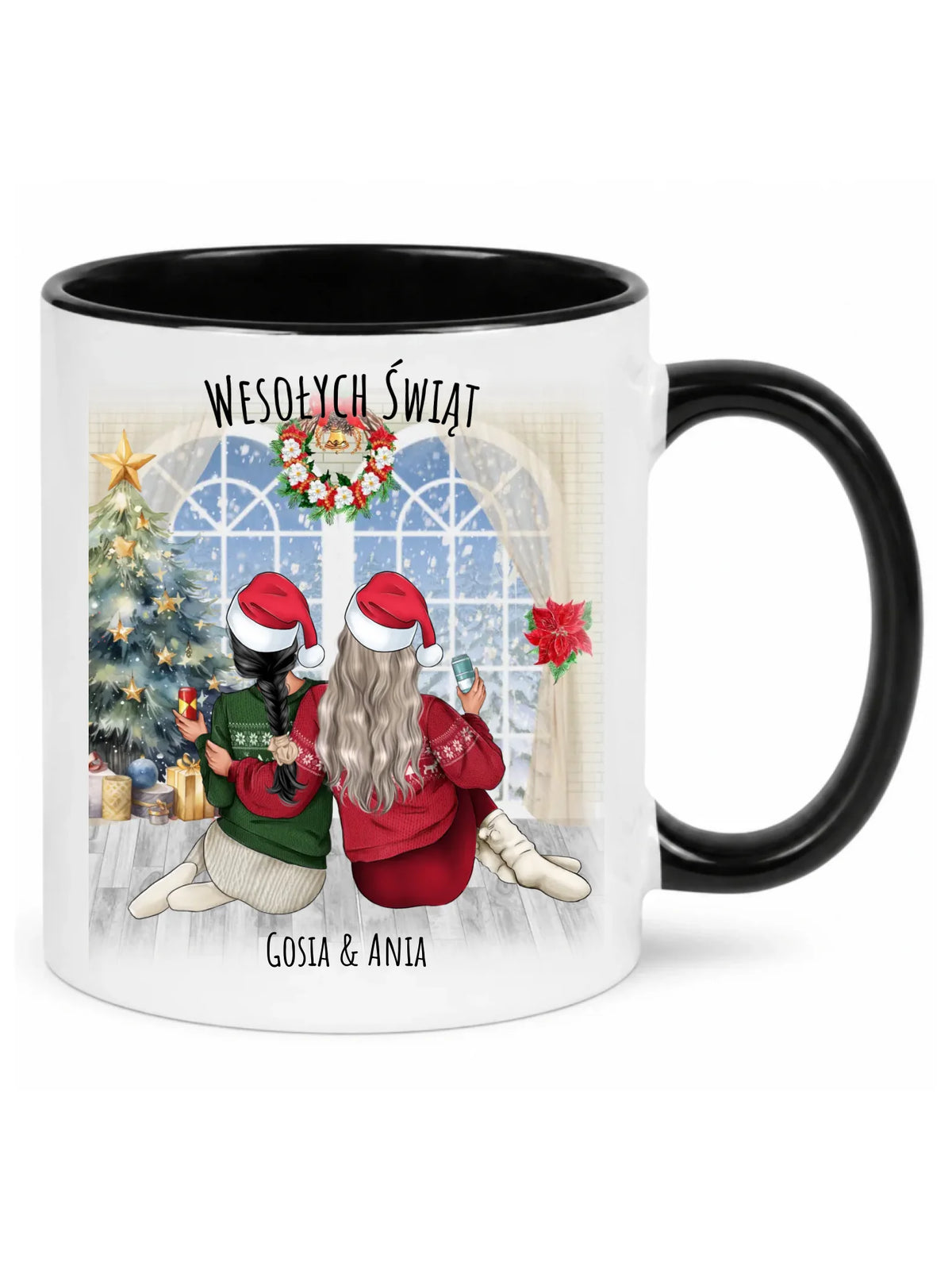 Kubek świąteczny - prezent dla przyjaciółki - 2-4 osób - personalizowany PR05