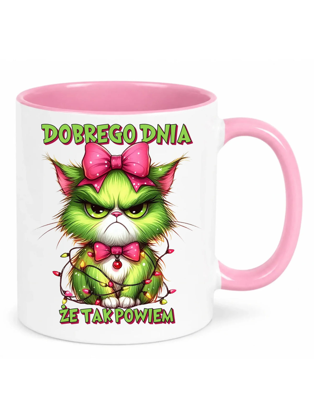 Kubek świąteczny - prezent dla niej - Grinch dobrego dnia, że tak powiem BN153