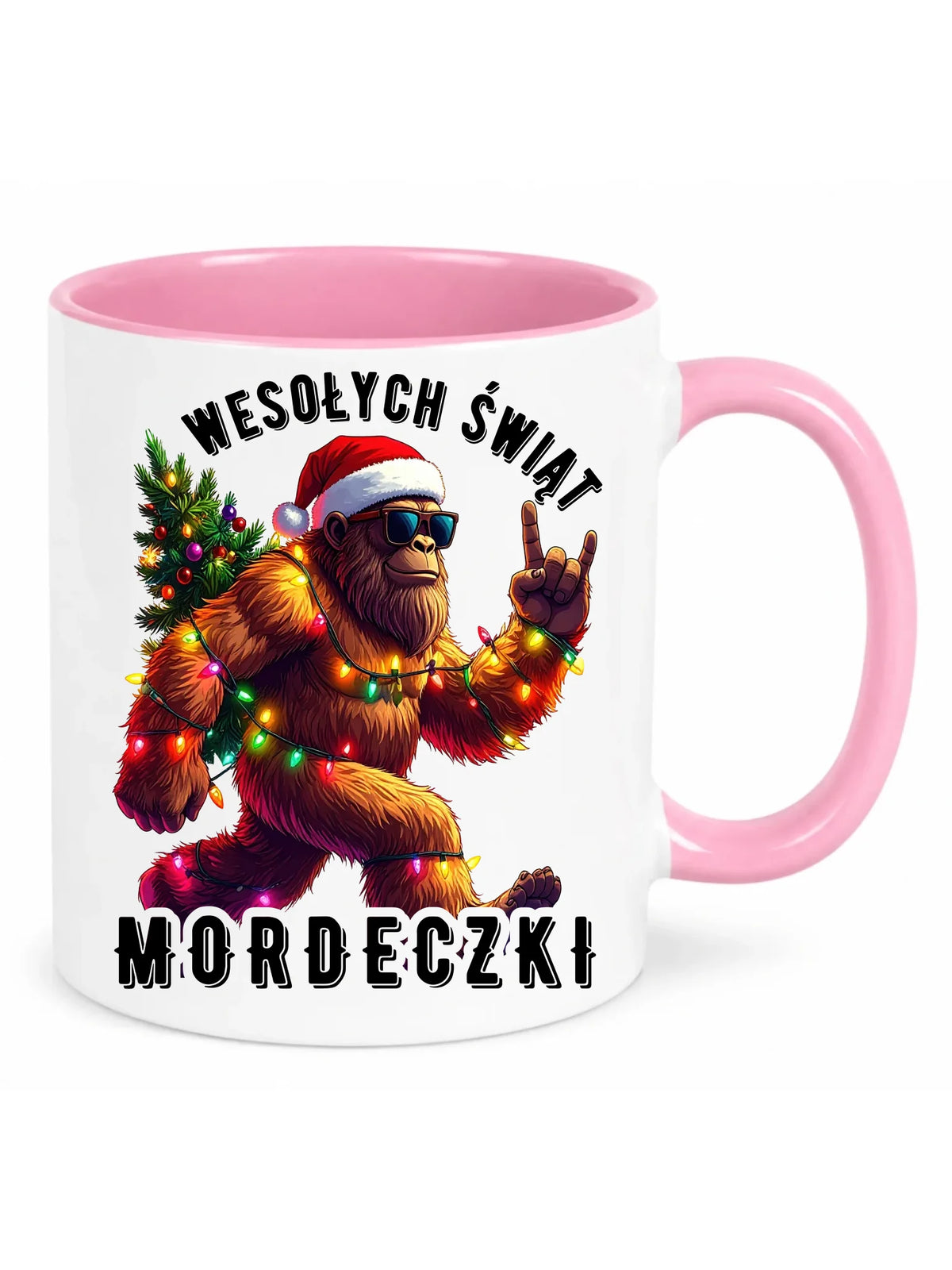 Kubek świąteczny - prezent na święta - Yeti Wesołych Świąt mordeczki BN152