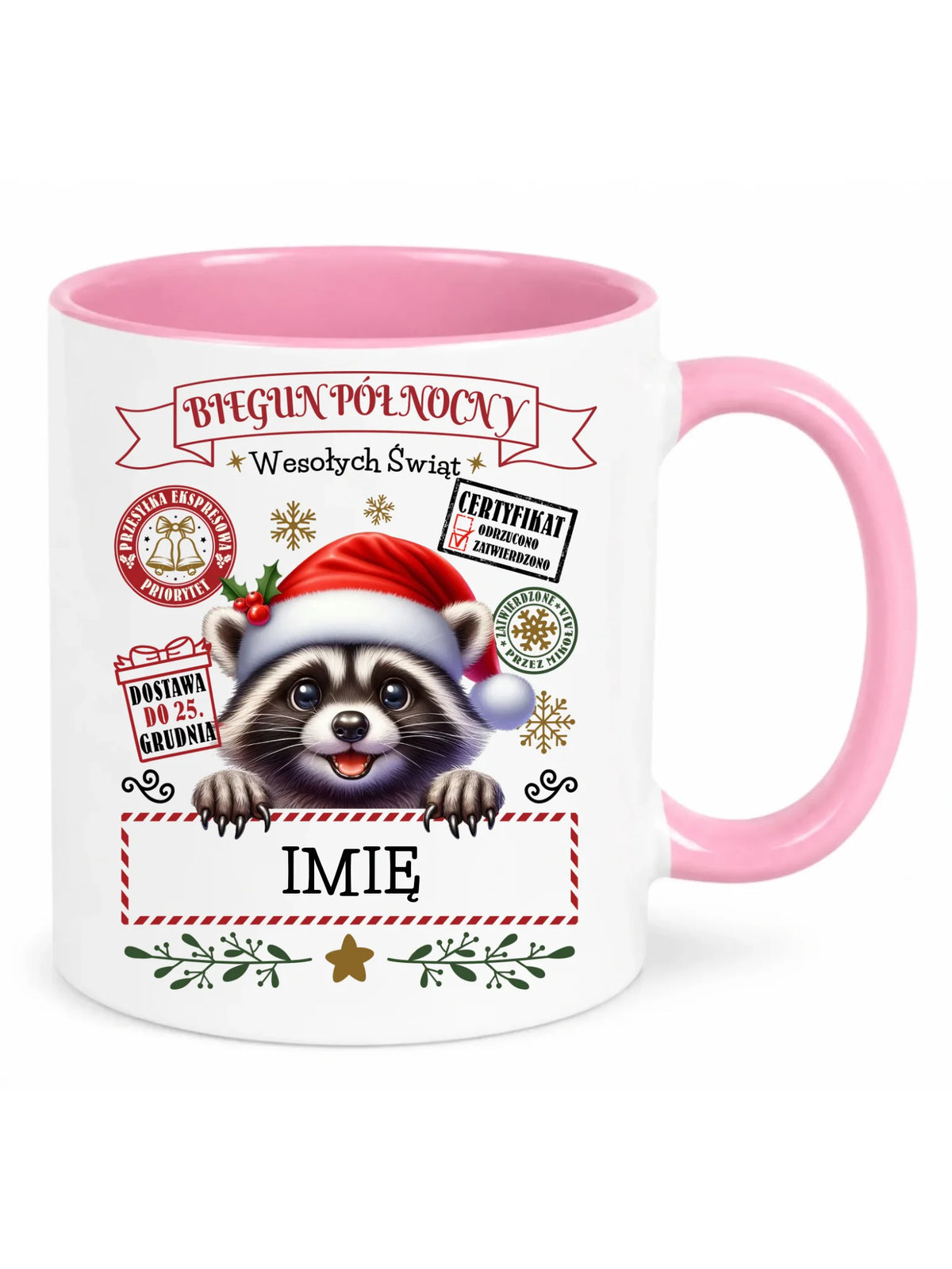 Kubek świąteczny - Szop Paczka od Mikołaja - personalizowany BN145