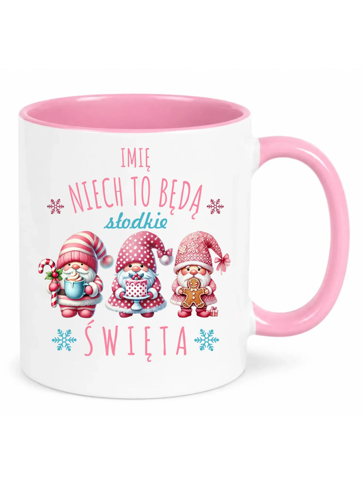 Kubek świąteczny - Skrzaty Słodkie Święta - personalizowany BN57
