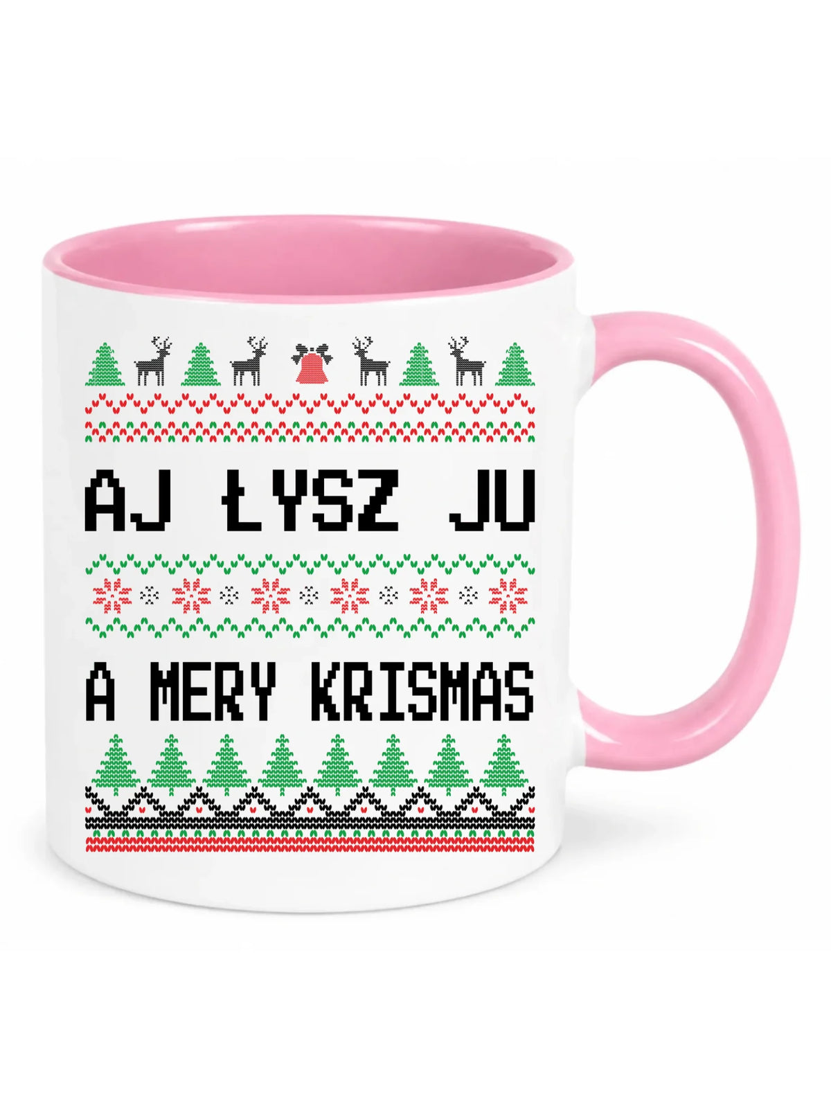 Kubek świąteczny - Aj łysz ju a mery krismas BN12