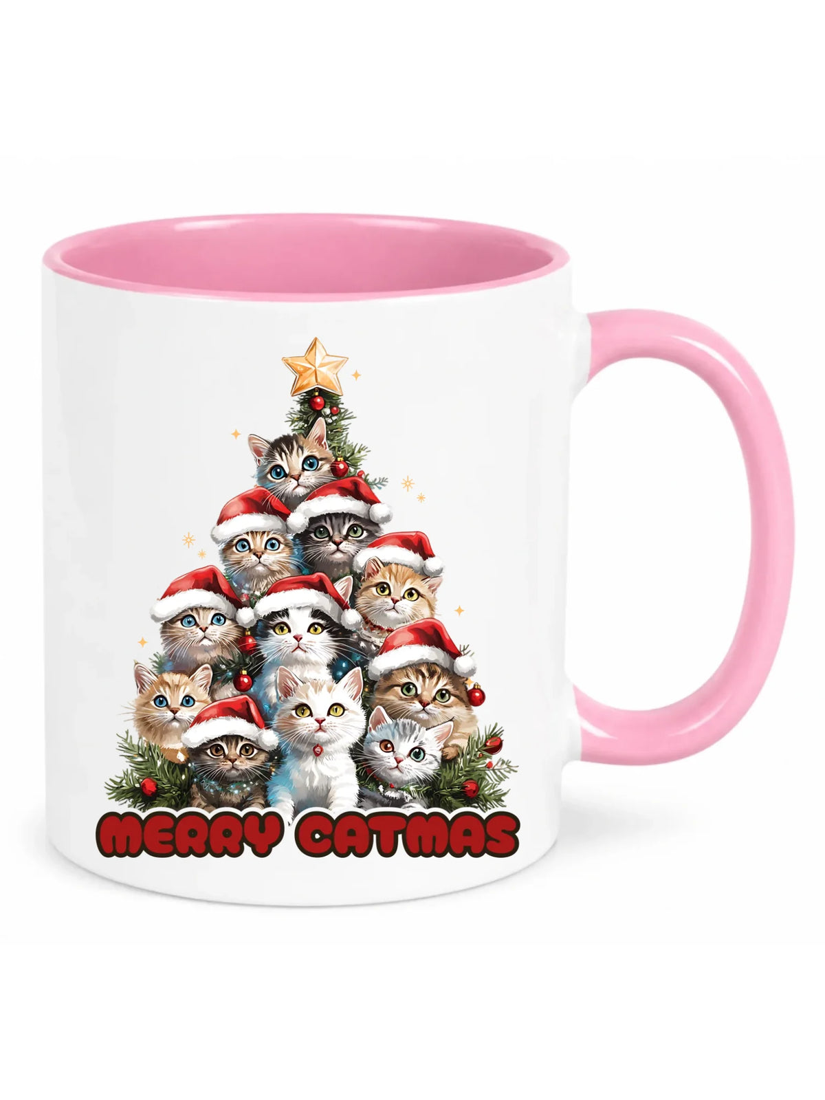 Kubek świąteczny - Kocia choinka Merry Catmas BN20