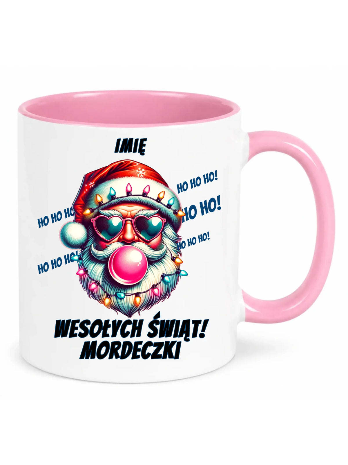 Kubek świąteczny - Mikołaj Wesołych Świąt Mordeczki - personalizowany BN17