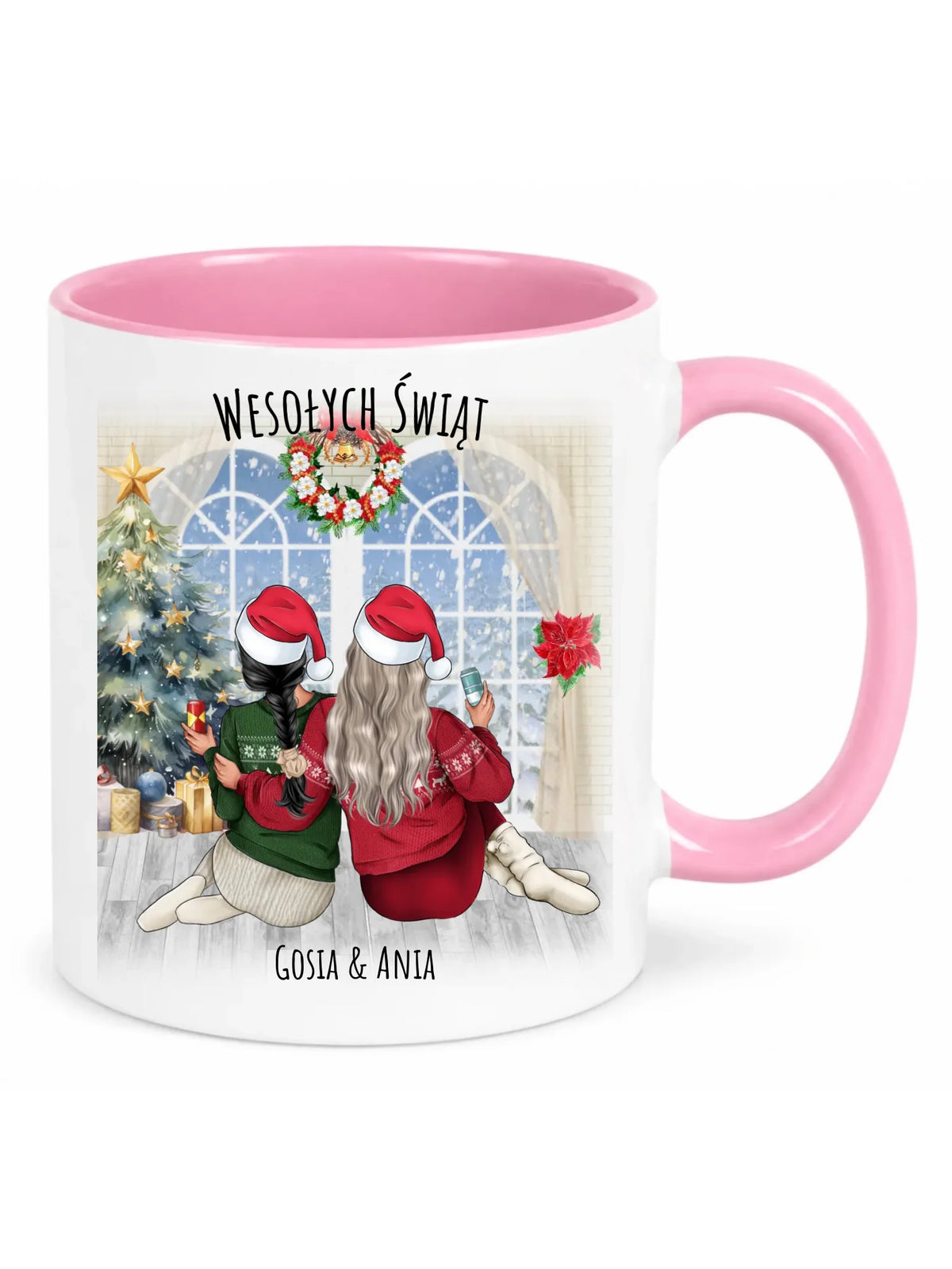 Kubek świąteczny - prezent dla przyjaciółki - 2-4 osób - personalizowany PR05