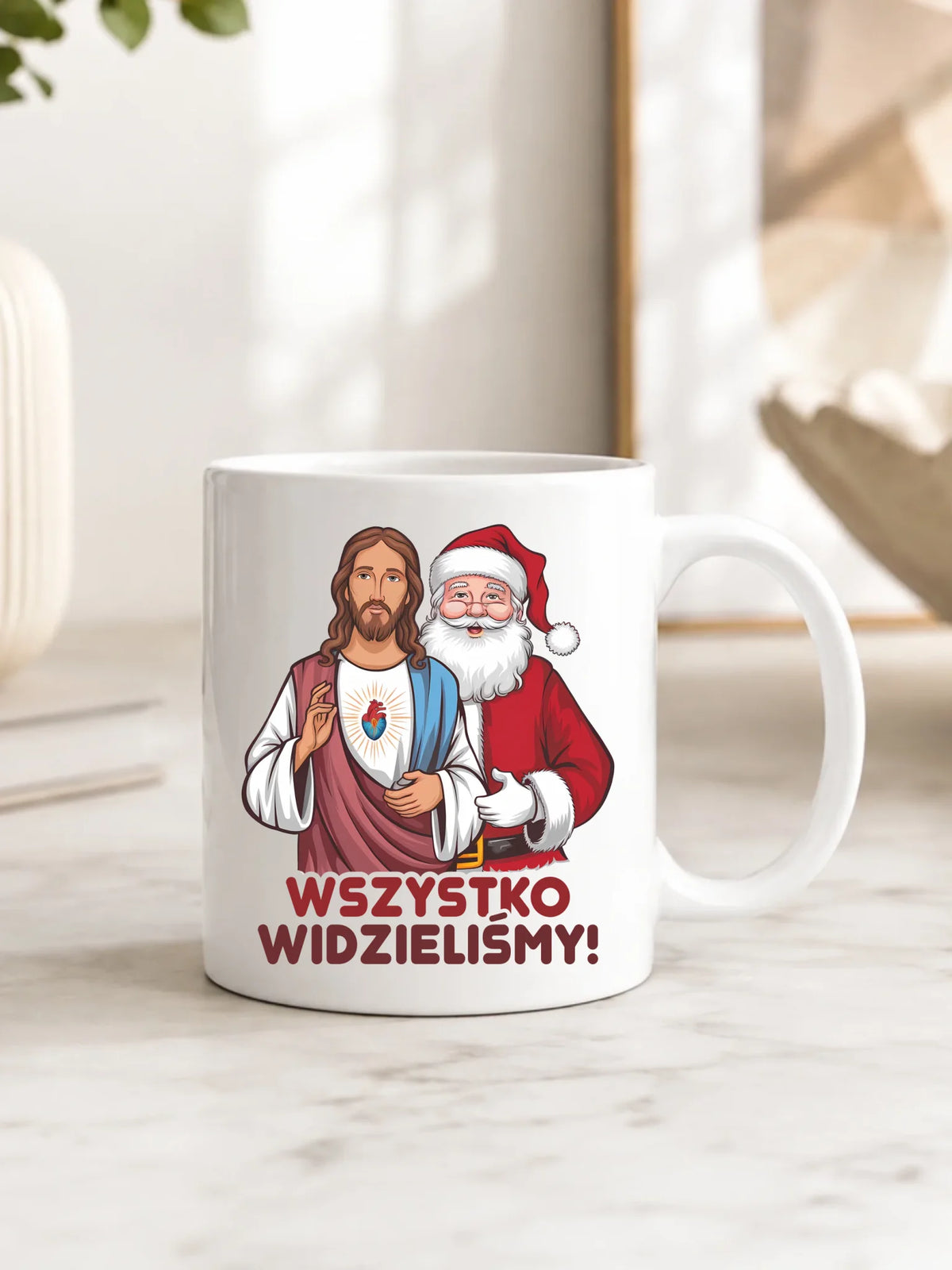 Kubek świąteczny - Jezus i Mikołaj Wszystko widzieliśmy BN89