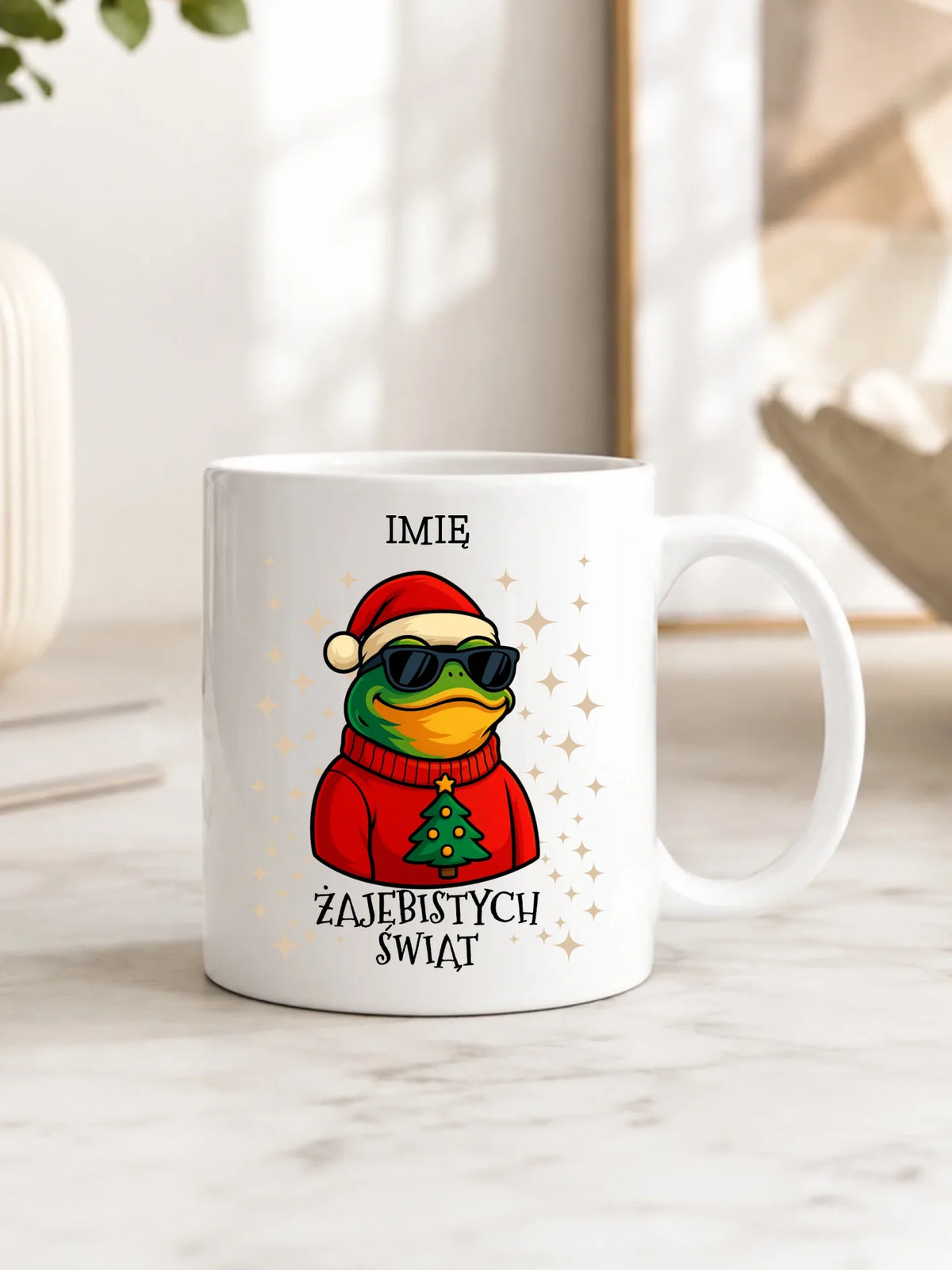 Kubek świąteczny - Żajebistych Świąt - personalizowany BN144