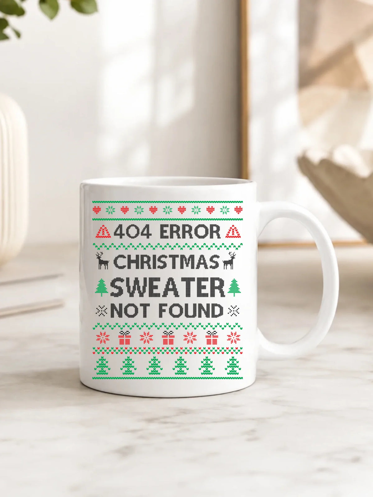 Kubek świąteczny - Error 404 Christmas sweater not found BN107