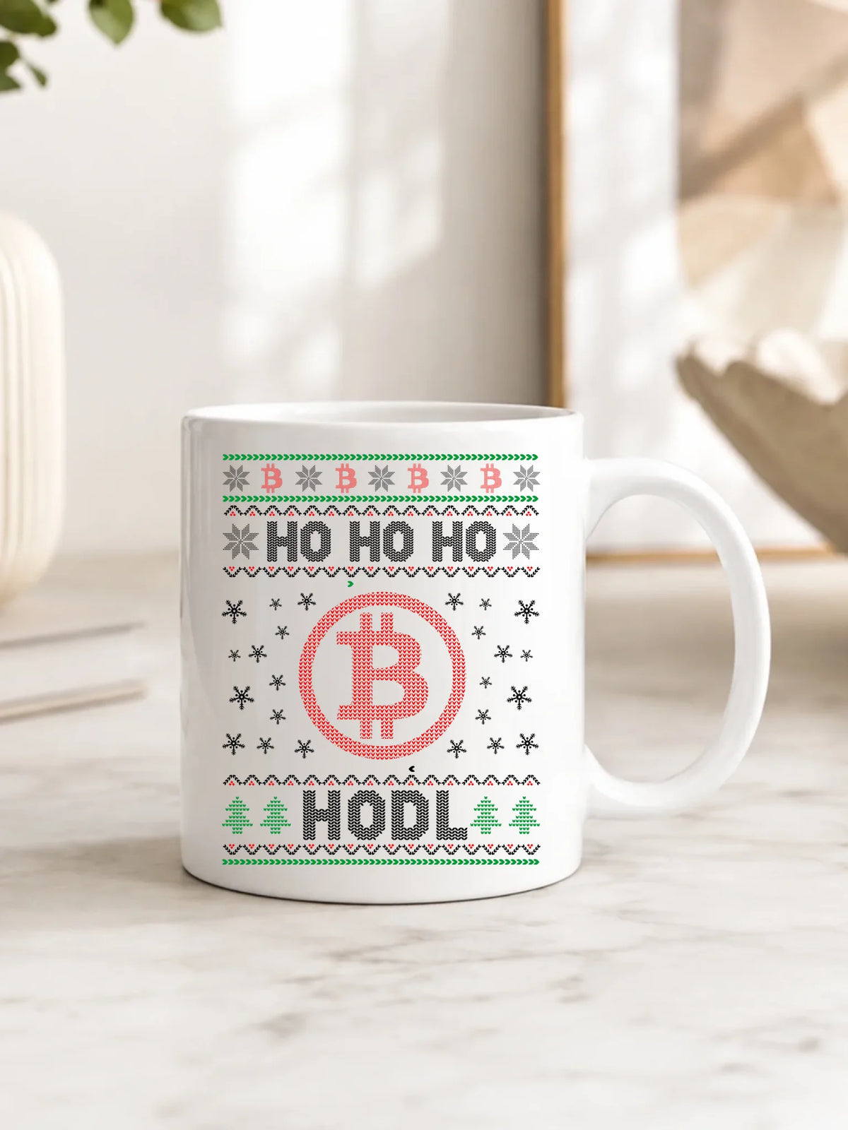 Kubek świąteczny - Bitcoin - Ho Ho hodl BN103