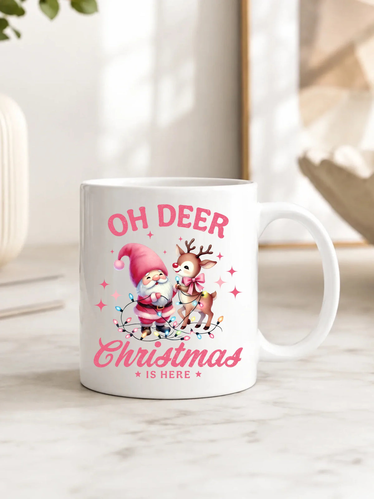 Kubek świąteczny - Oh deer Christmas is here BN59