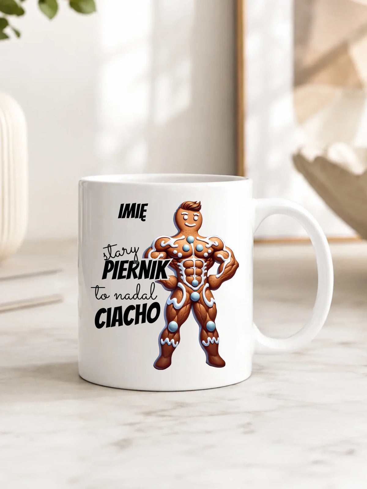 Kubek świąteczny - Stary piernik to nadal ciacho - personalizowany BN23