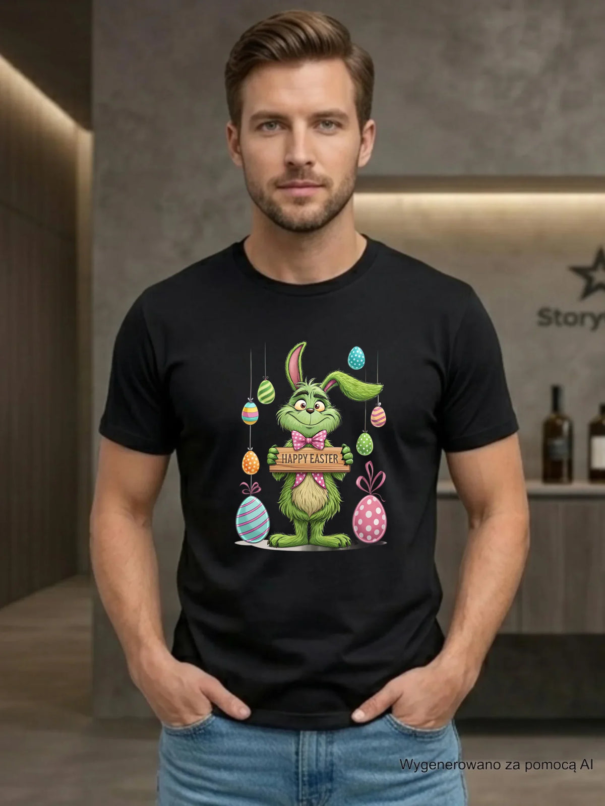 Grinch | Koszulka męska na Wielkanoc WN33
