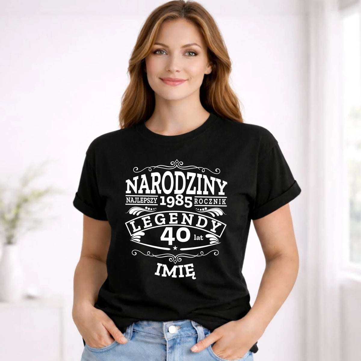 Koszulka damska na urodziny - Narodziny Legendy - personalizowana