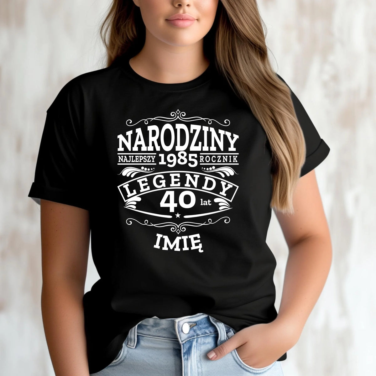 Koszulka damska na urodziny - Narodziny Legendy - personalizowana