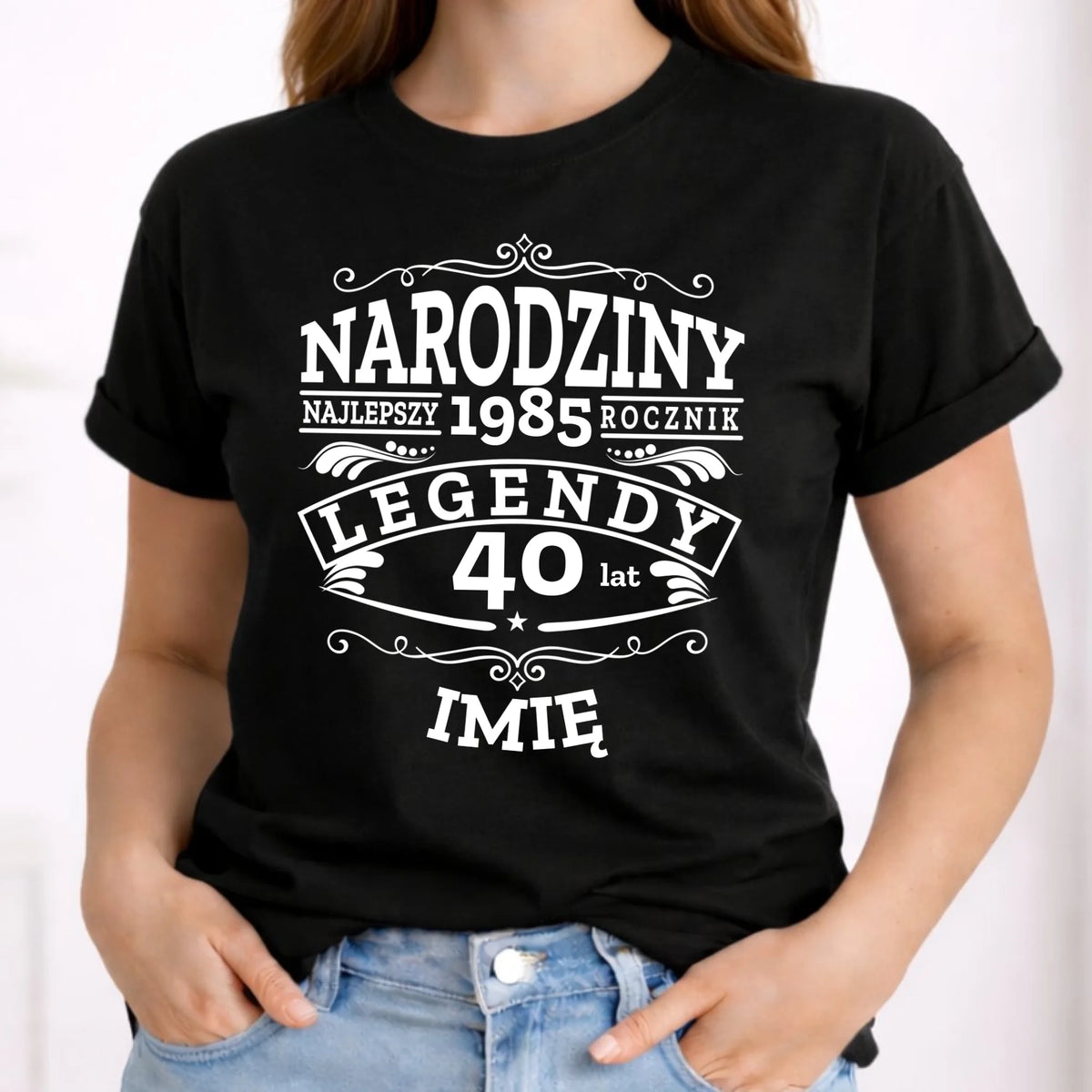 Koszulka damska na urodziny - Narodziny Legendy - personalizowana