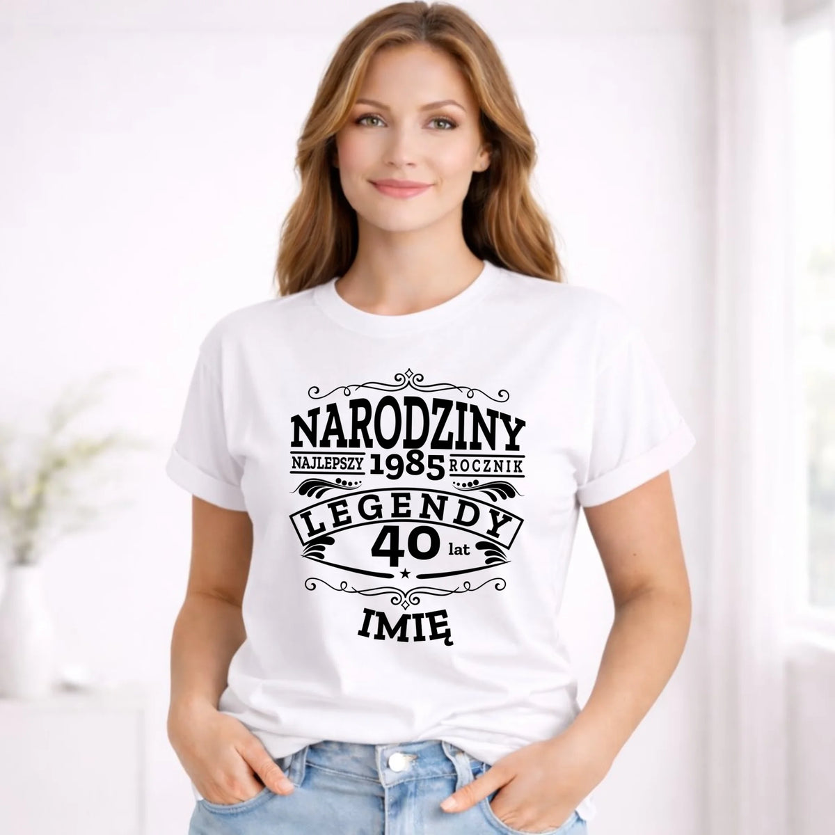 Koszulka damska na urodziny - Narodziny Legendy - personalizowana