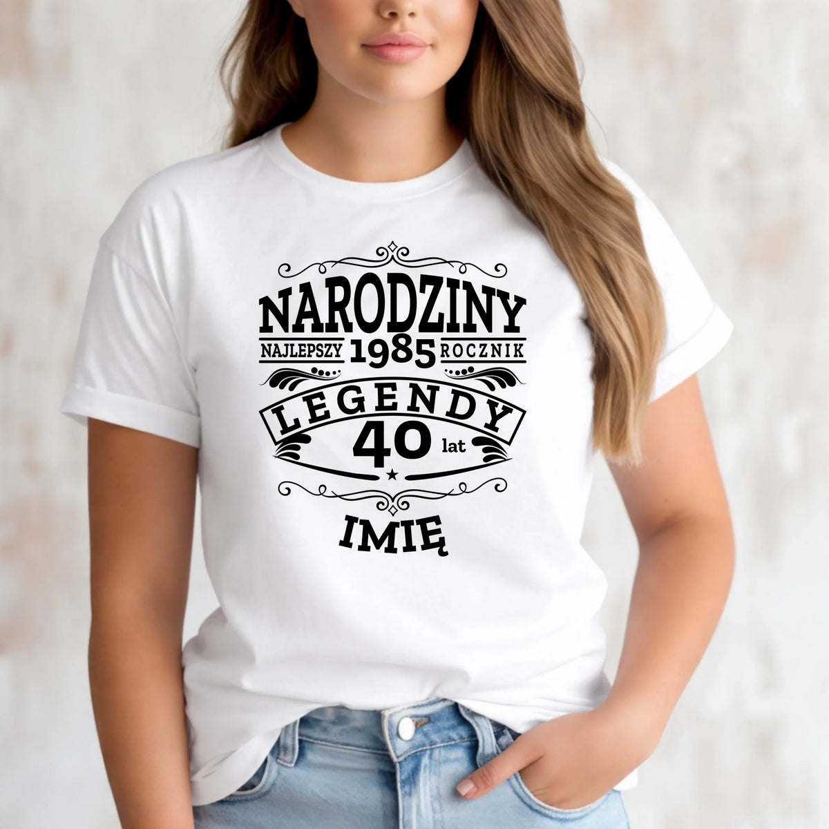 Koszulka damska na urodziny - Narodziny Legendy - personalizowana
