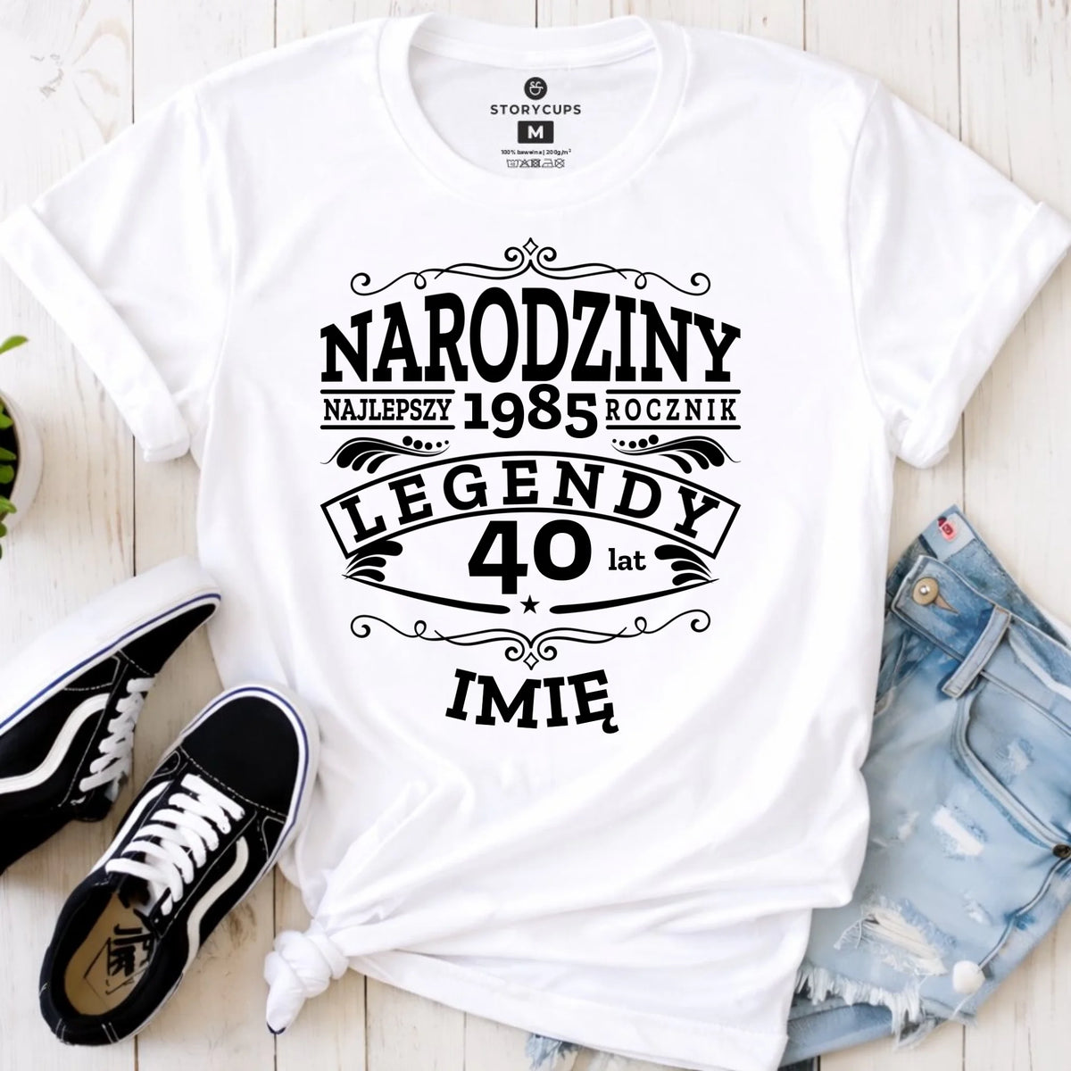 Koszulka damska na urodziny - Narodziny Legendy - personalizowana