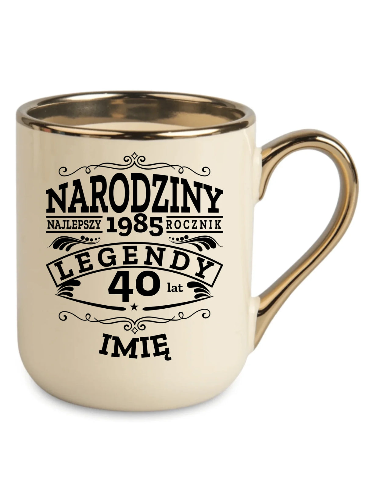 Kubek elegant na urodziny - Narodziny Legendy - personalizowany